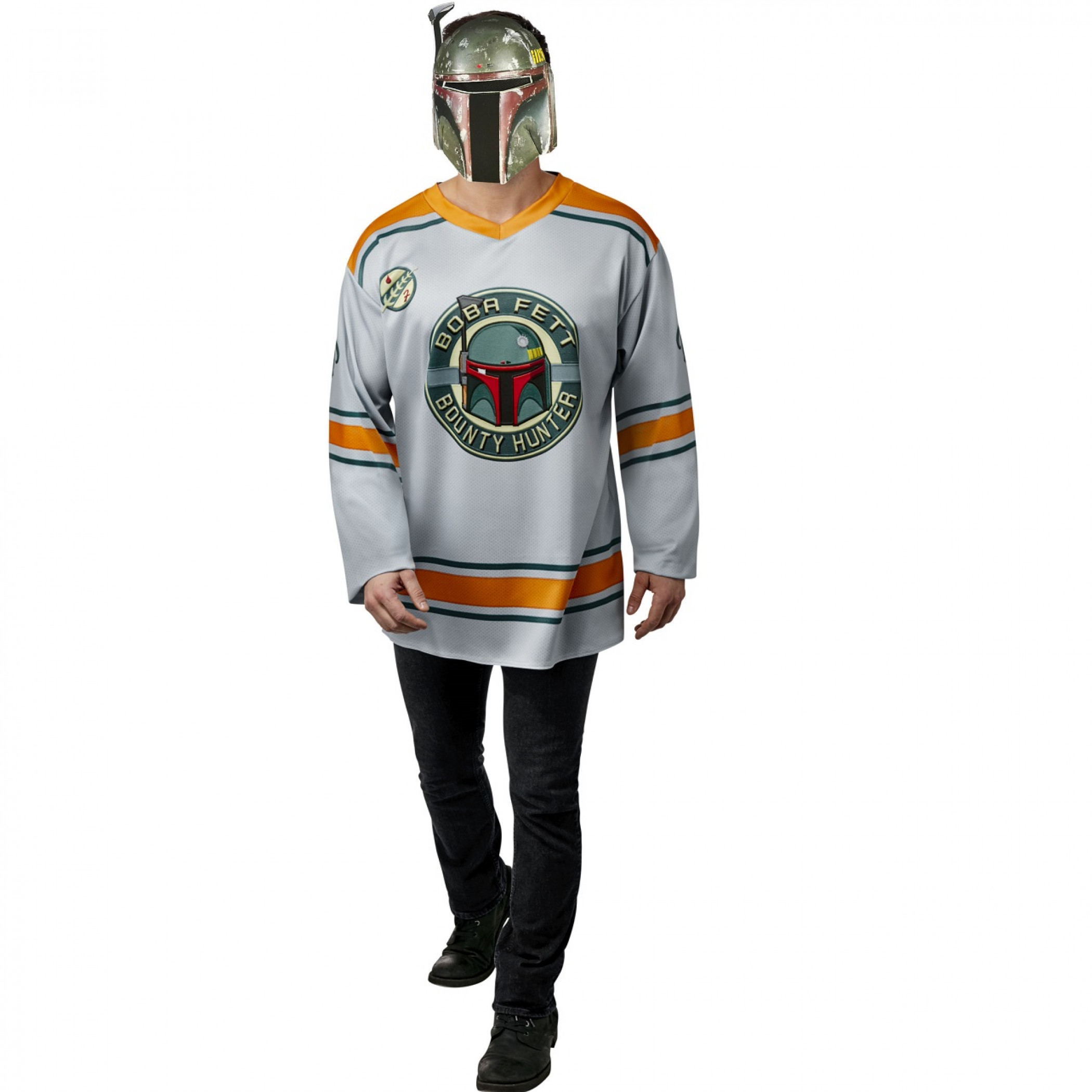 Star Wars Original Trilogy Boba Fett Men's Hockey Jersey and Mask