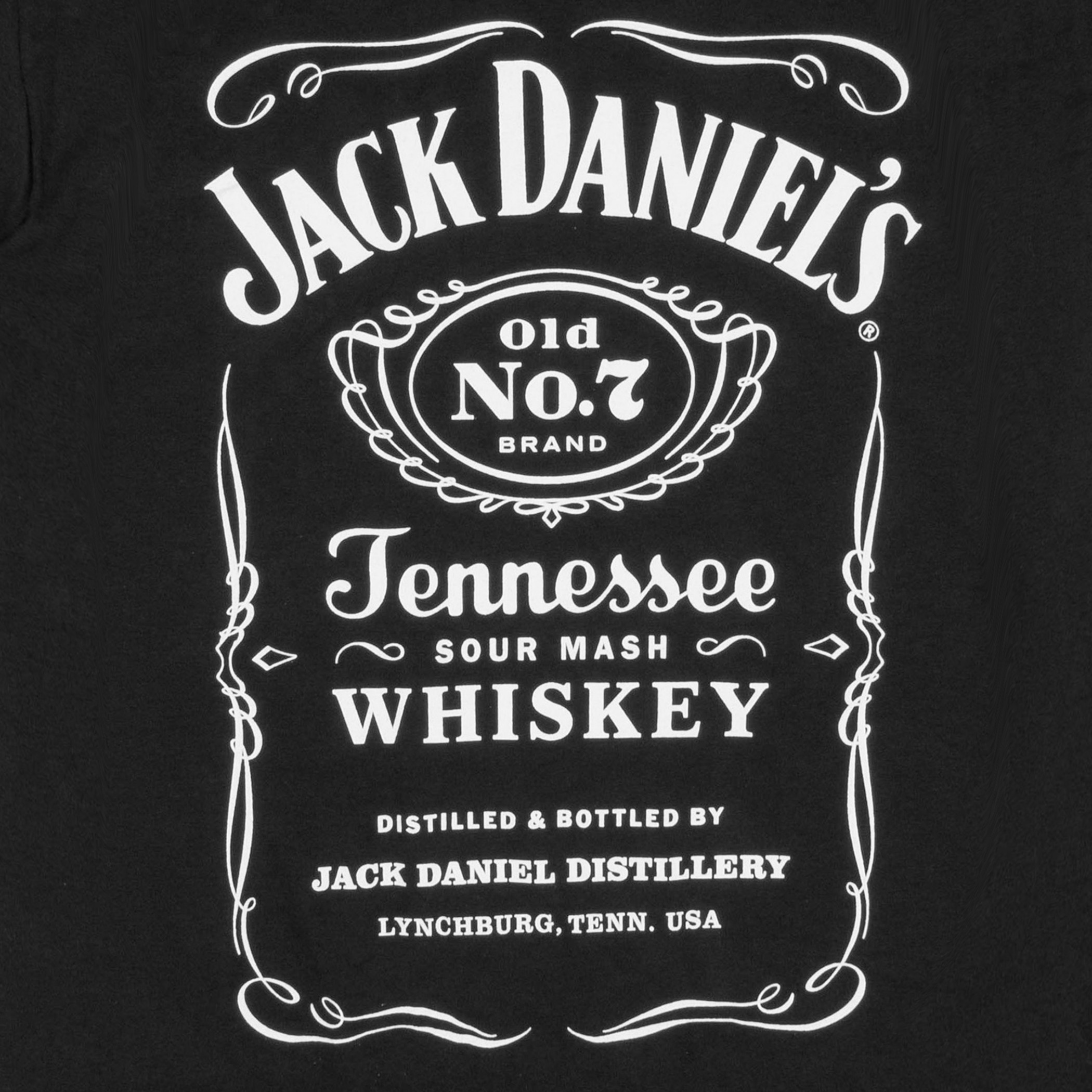 Jack Daniel's Old No. 7 Label Men's Black T-Shirt