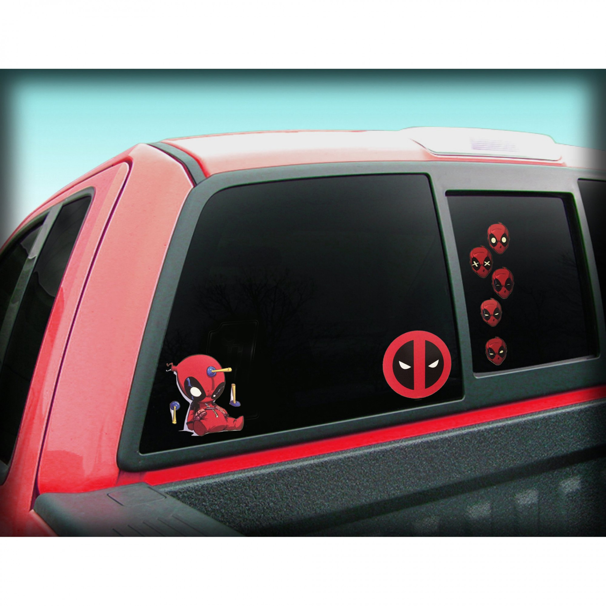 Marvel Comics Deadpool Logo and Chibi Car Emblem Kit