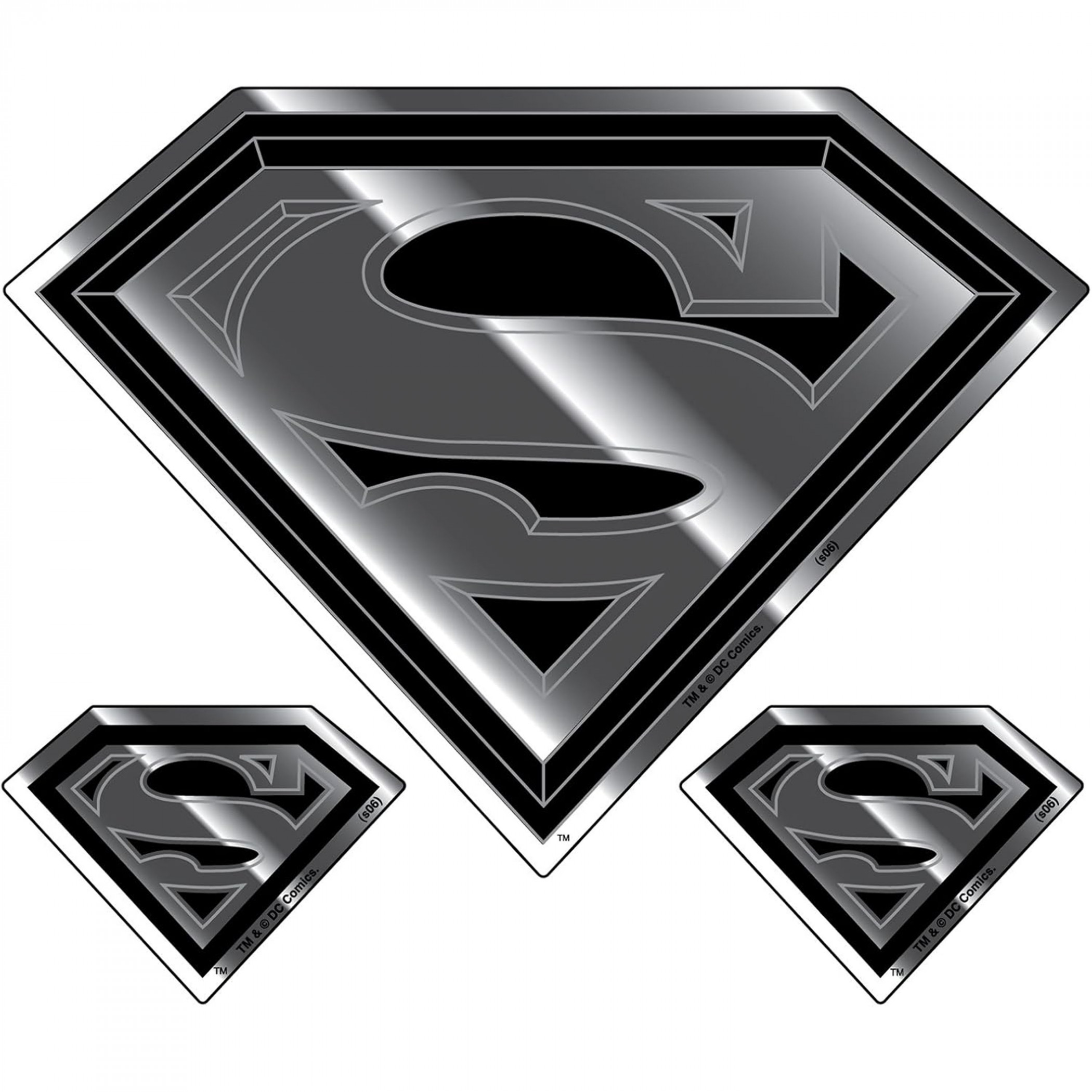 Superman Symbol Chrome Car Sticker