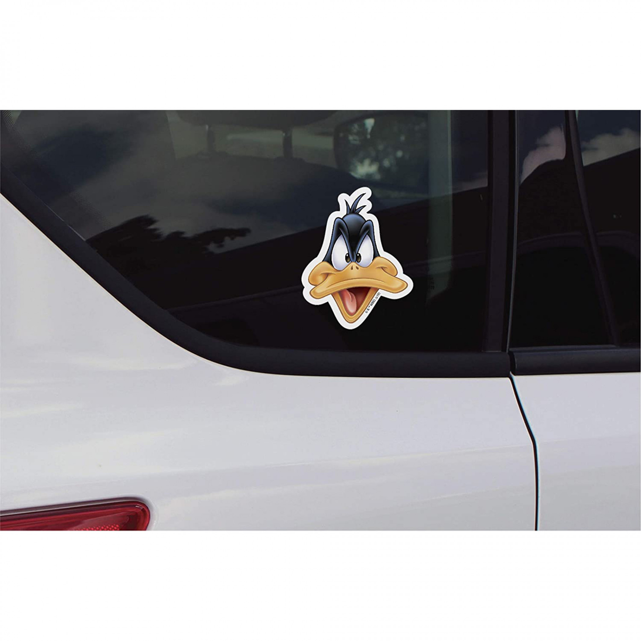 Looney Tunes Daffy Duck Face Vinyl Car Emblem