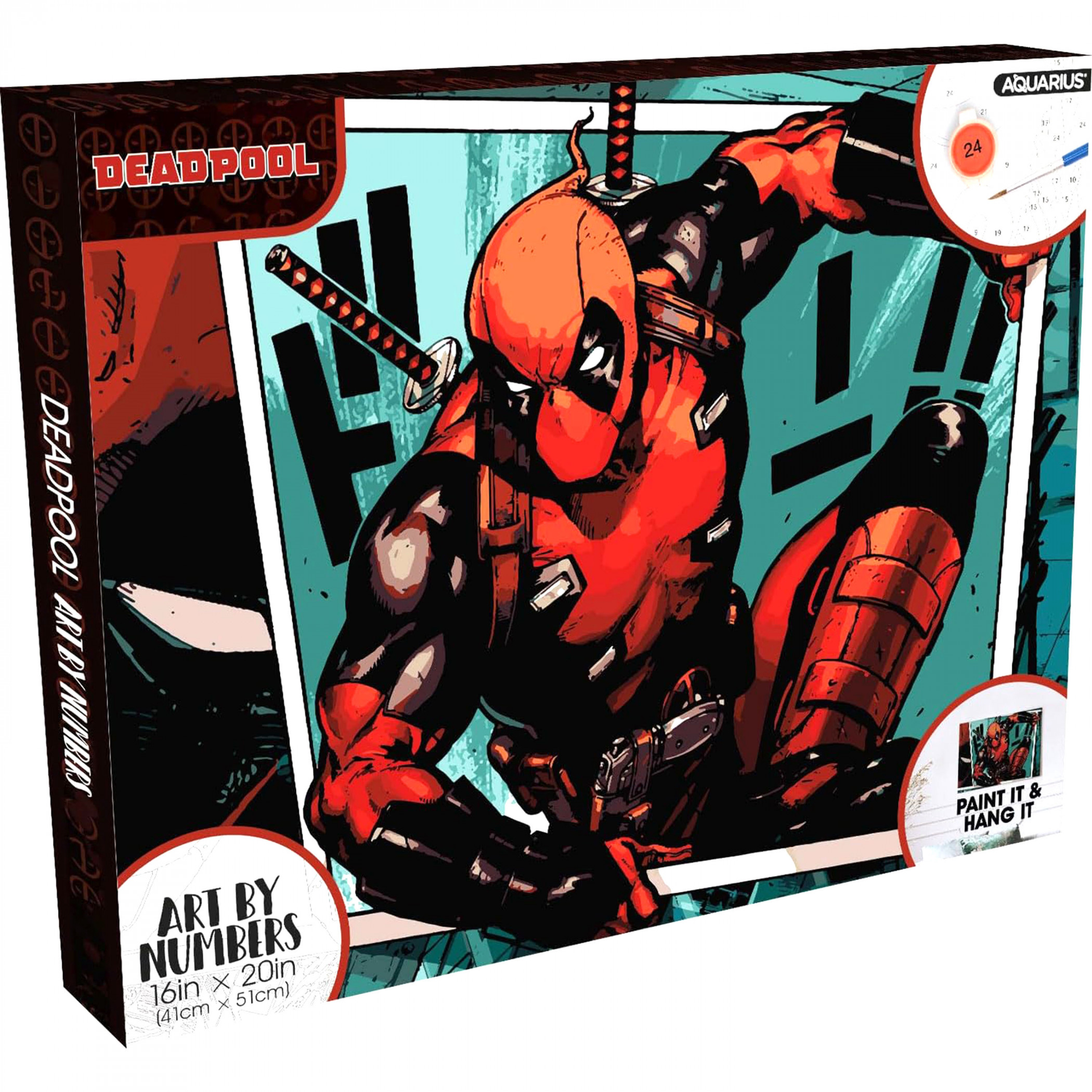 Deadpool Comic Panel 16" x 20" Art By Numbers Kit