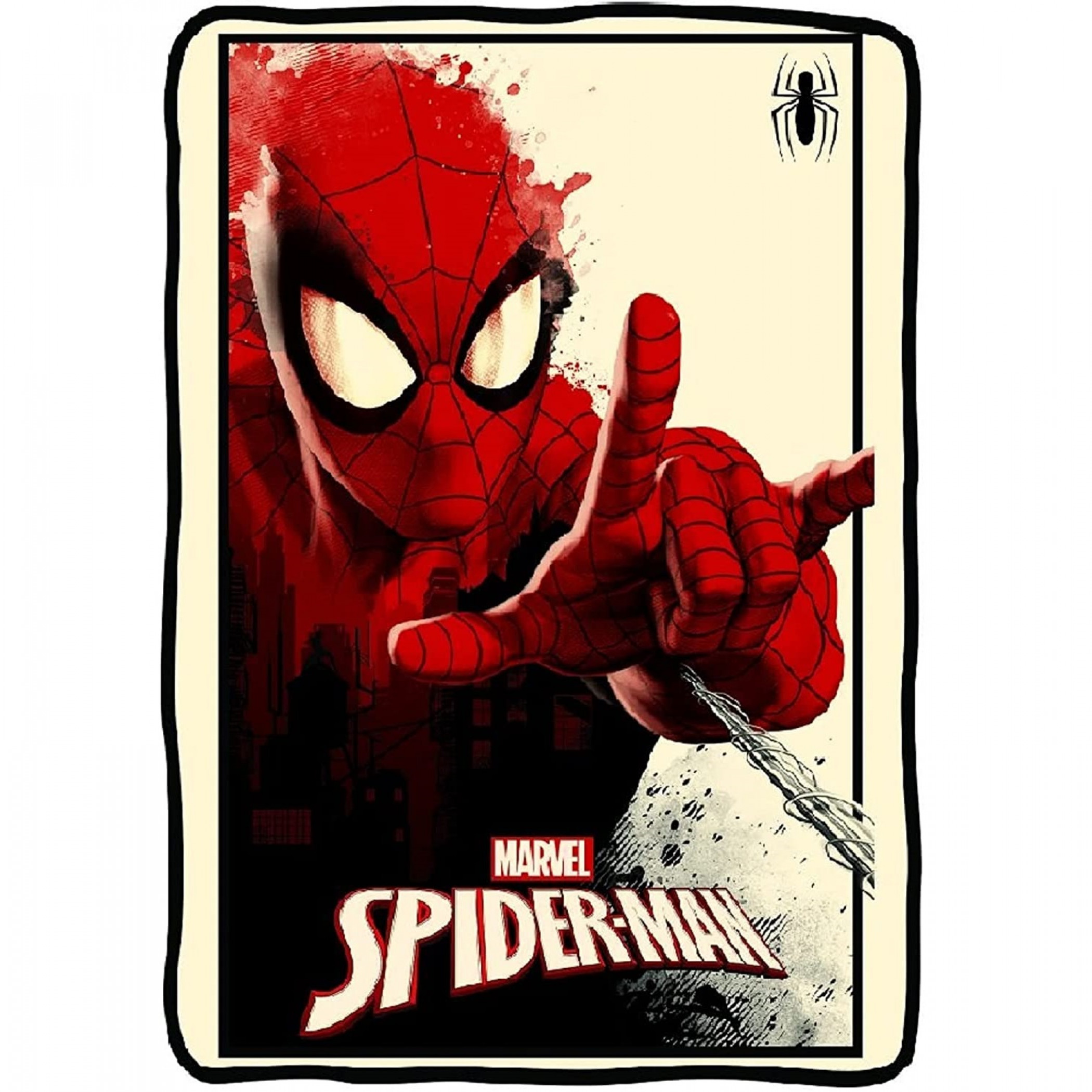 Spider-Man Watercolor Fleece Throw Blanket