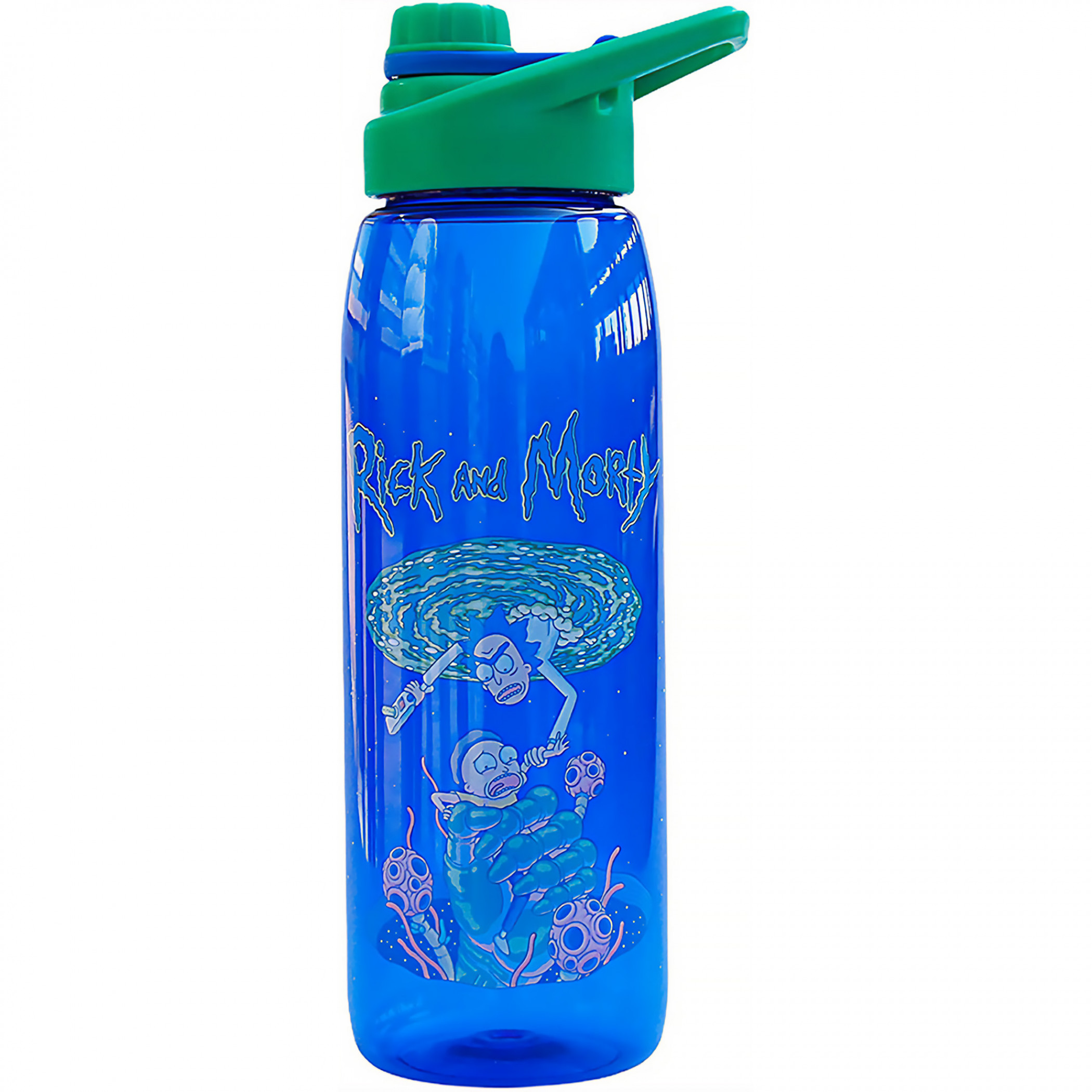 Rick and Morty To The Portal 28 Ounce Water Bottle with Screw Lid