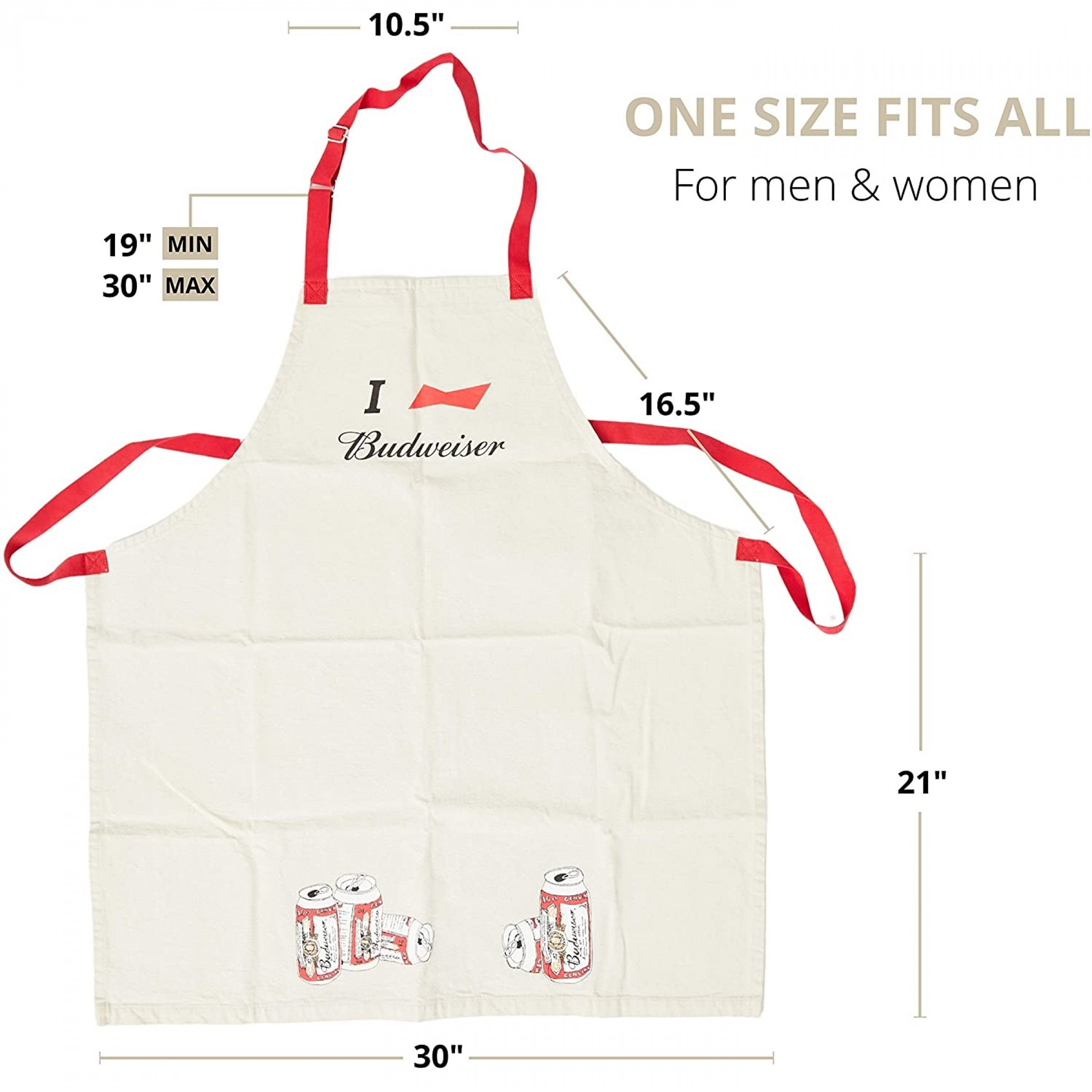 Budweiser I Heart Grill Master Collection Apron
