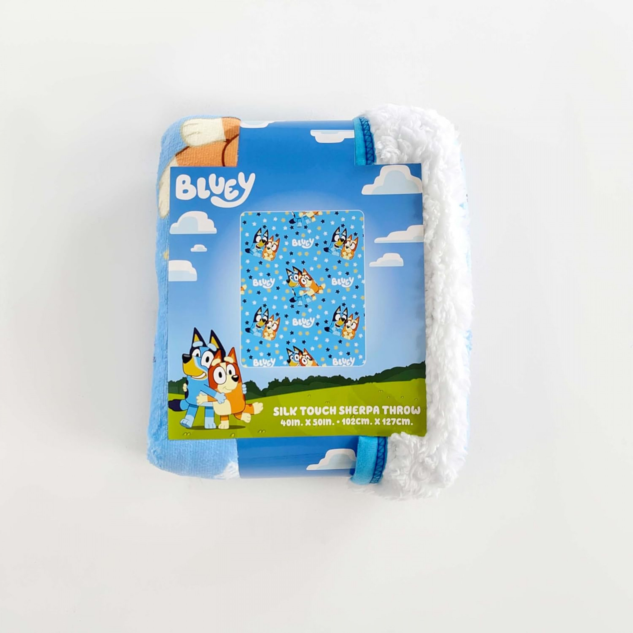 Bluey Hugs and Stars 46" X 60" Silk Touch Throw Blanket