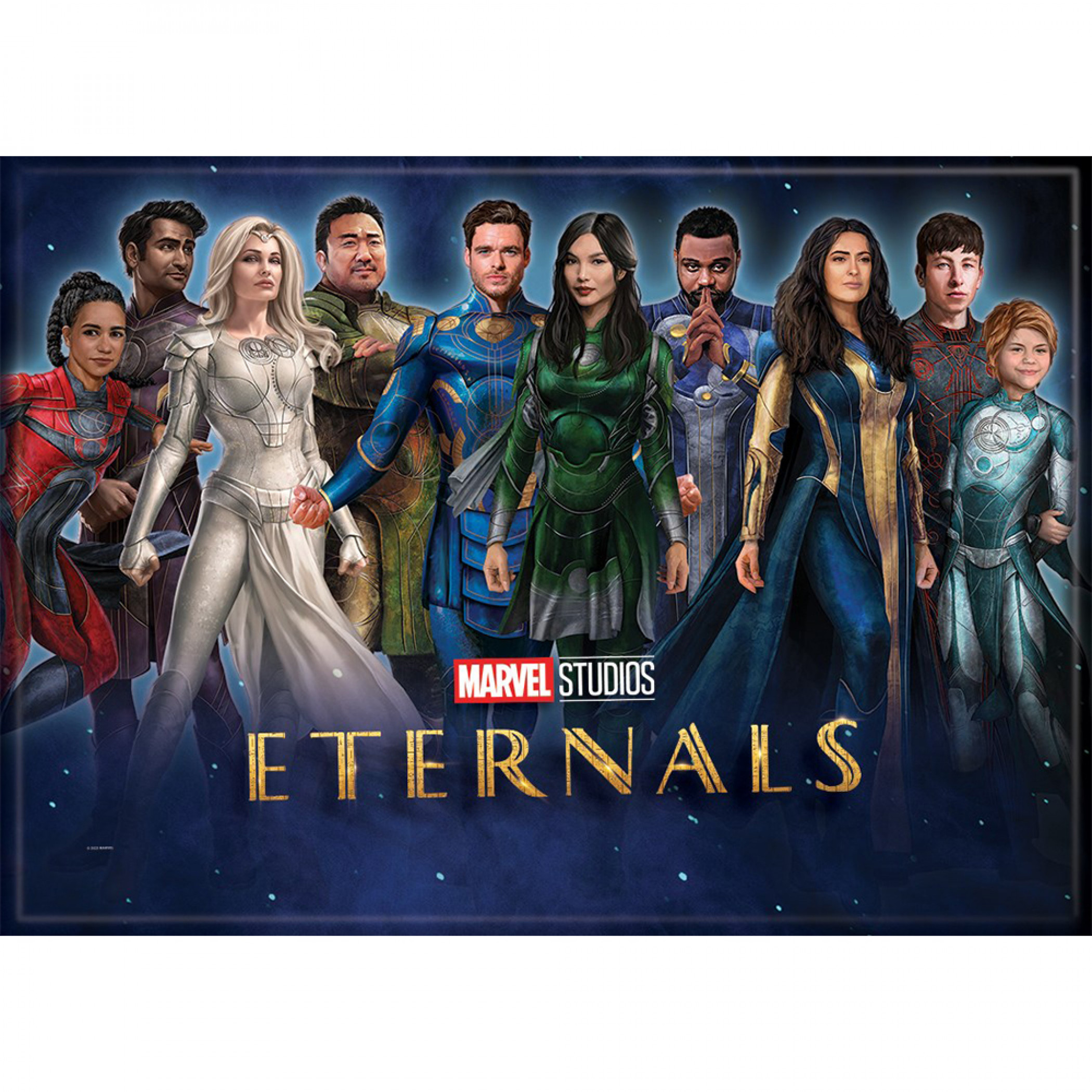 Marvel Comics Eternals Cast Painted Style Magnet
