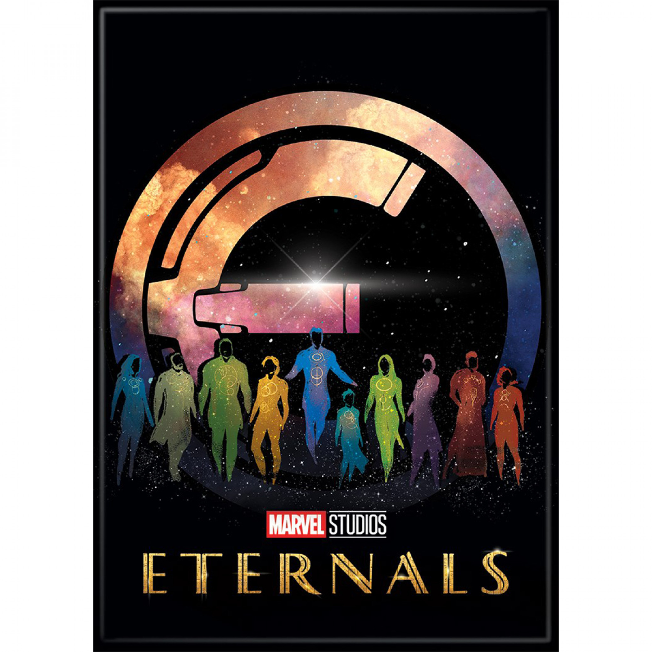 Marvel Comics Eternals E Logo and Figures Magnet