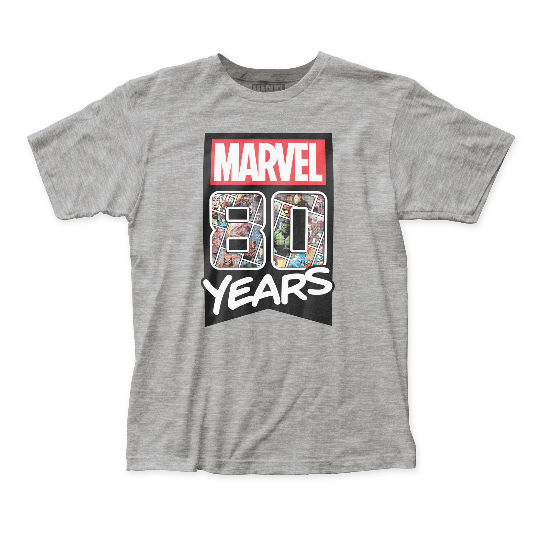 80 Years of Marvel Men's Grey T-Shirt