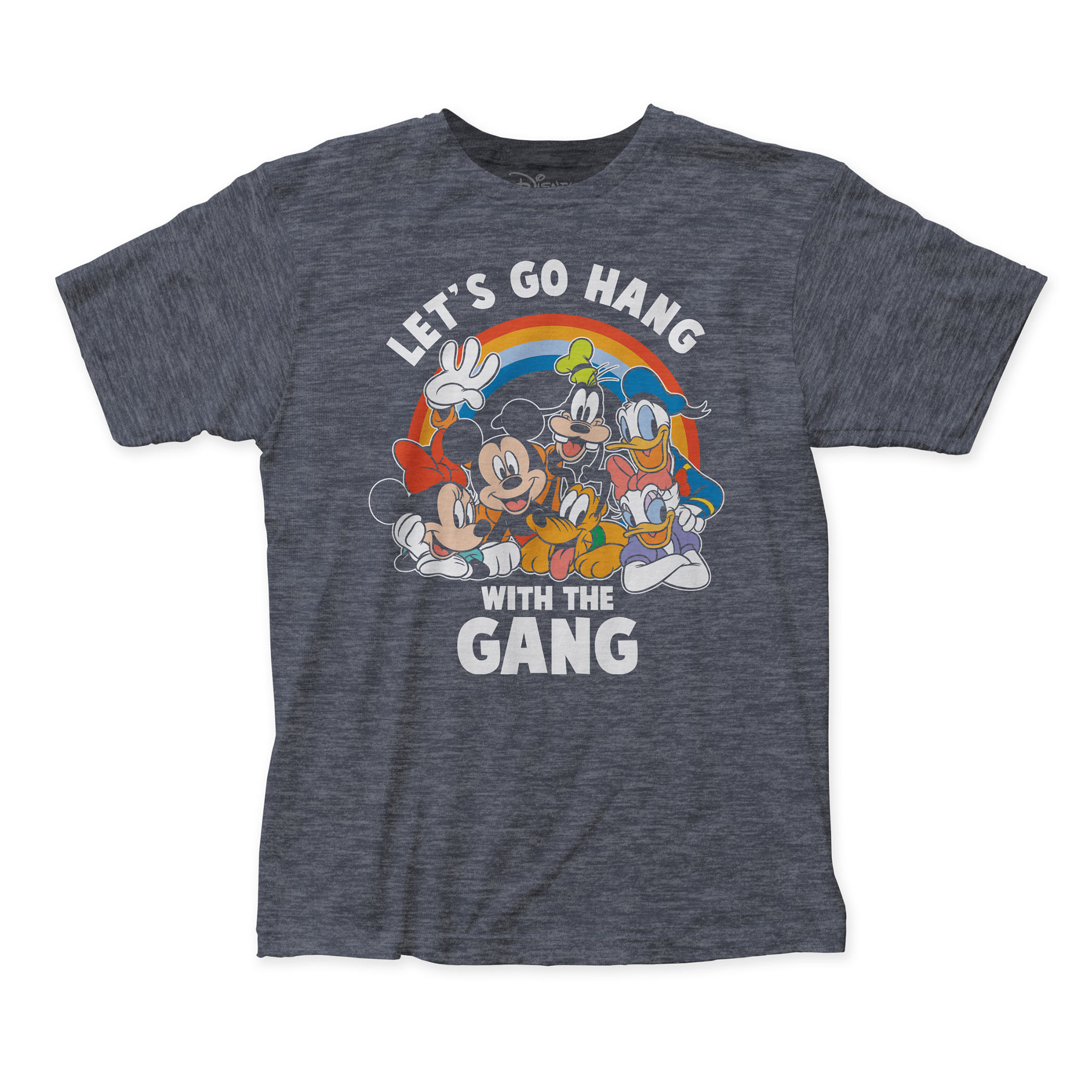 Mickey Mouse Let's Hang With Friends Men's Grey T-Shirt