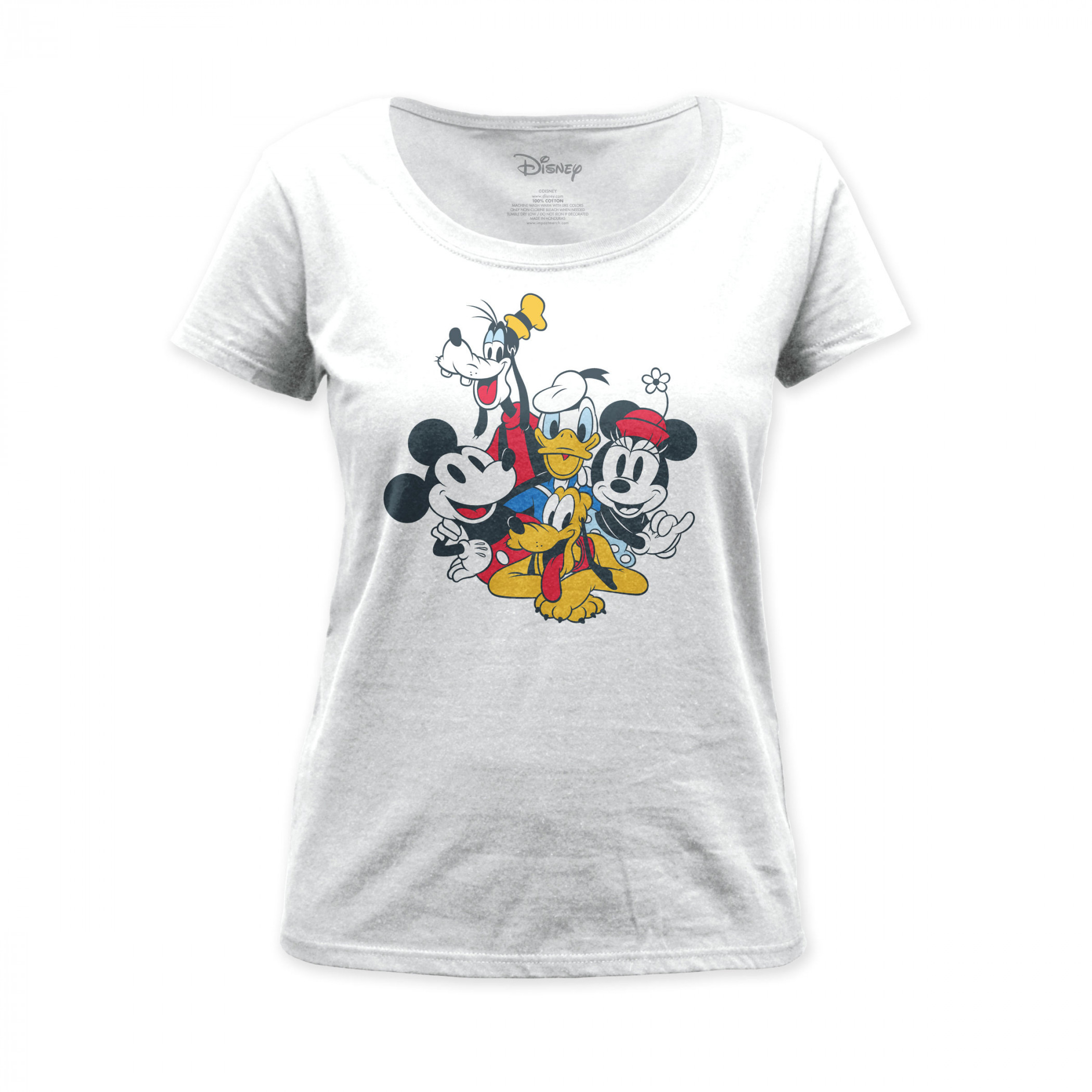 Mickey and Friends Women's White T-Shirt