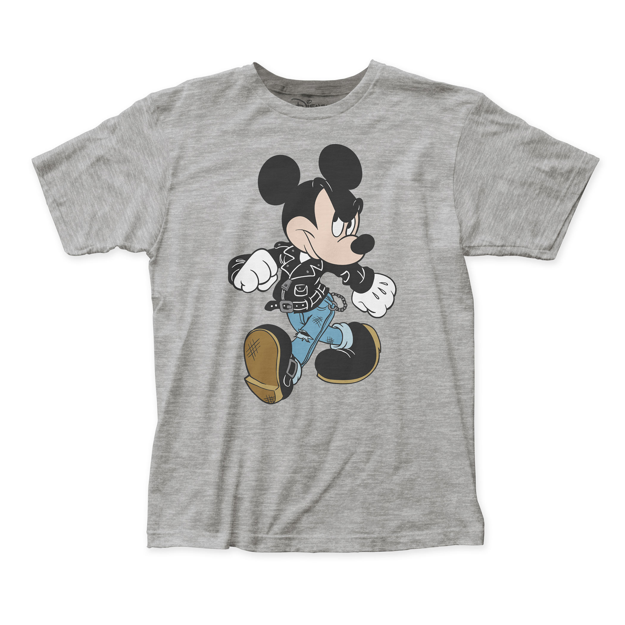 Mickey Leather Jacket Mens' Grey T-Shirt