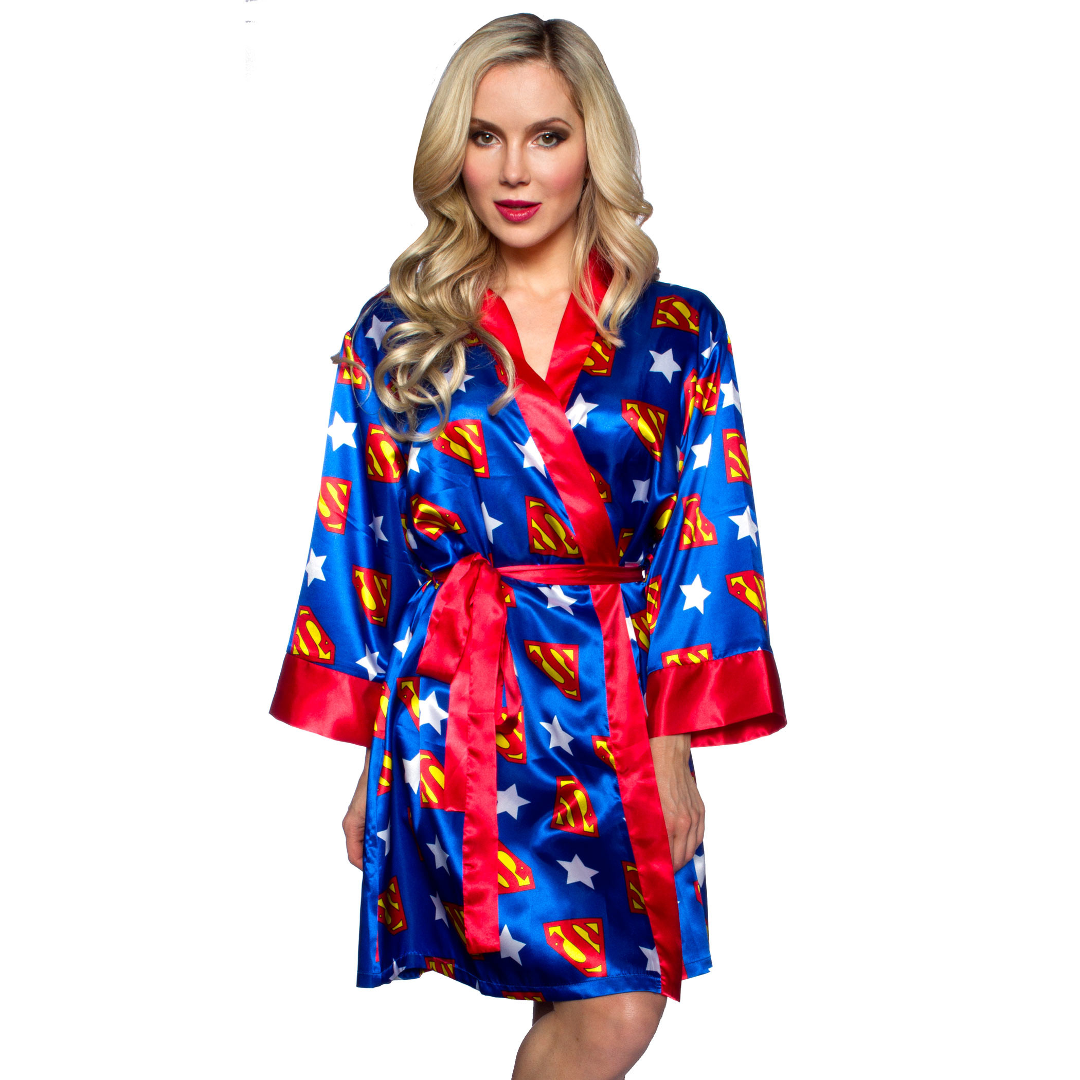 Superman Women's Silk Printed Robe