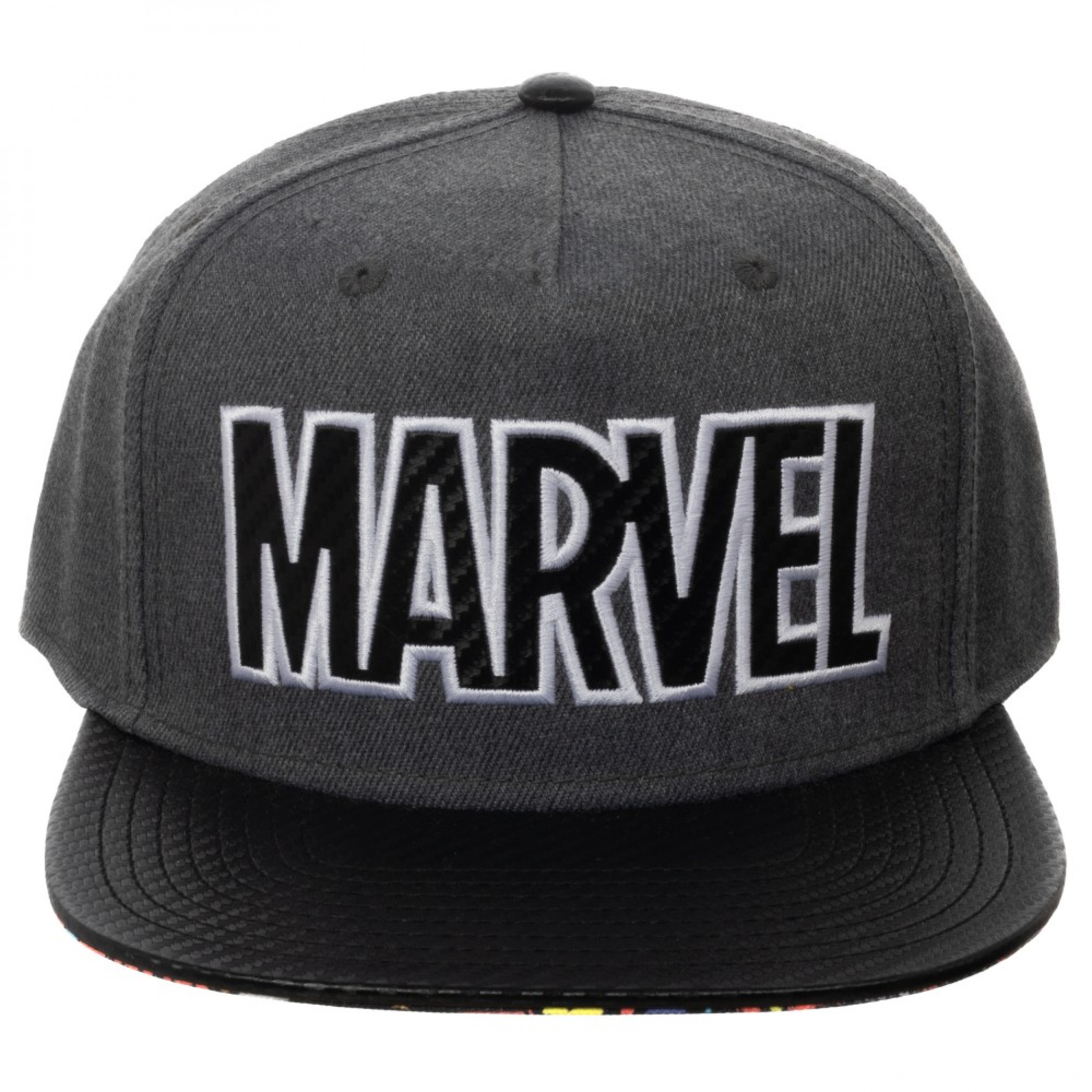 Marvel Logo Carbon Fiber Adjustable Grey Snapback