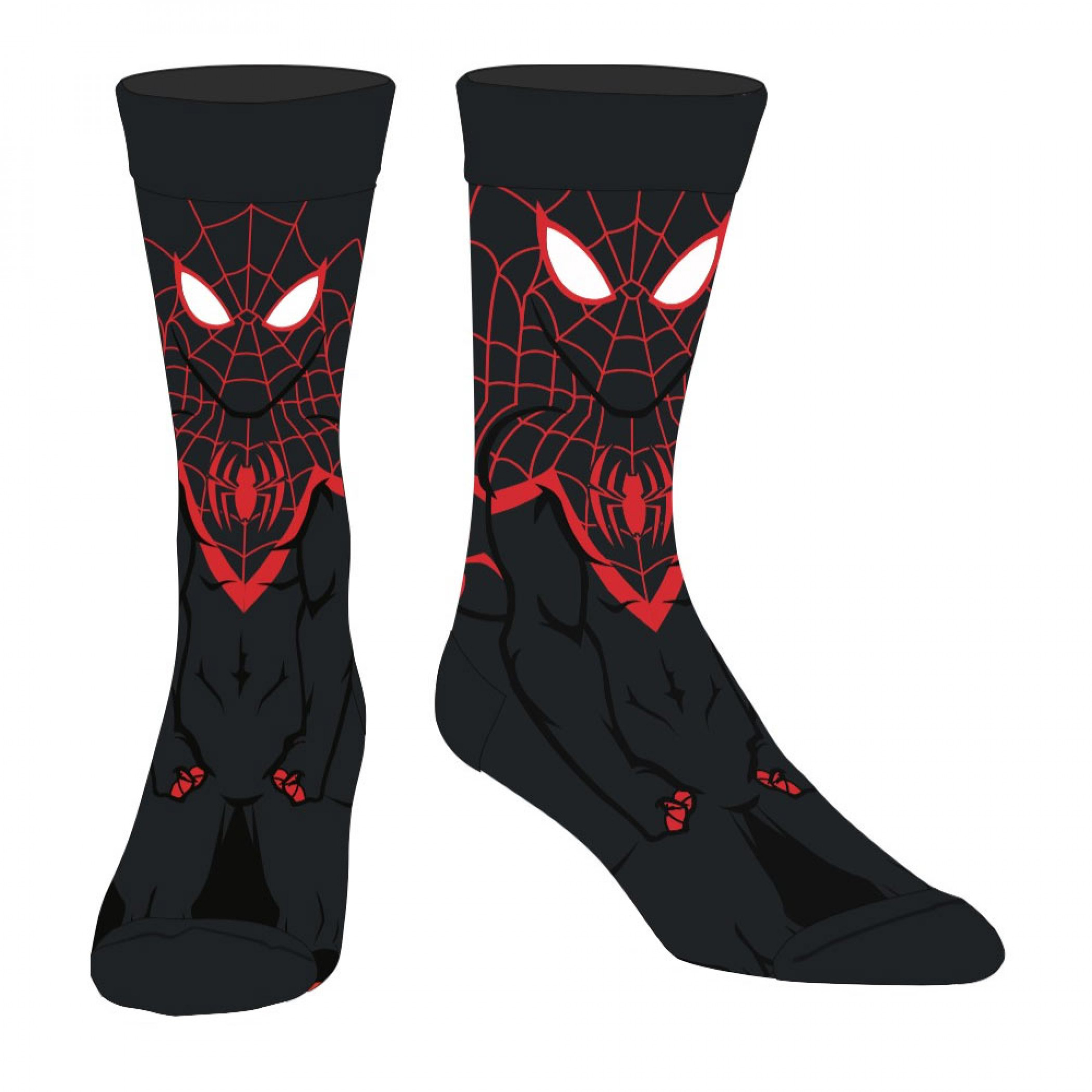 Miles Morales Spider-Man 360 Character Crew Socks