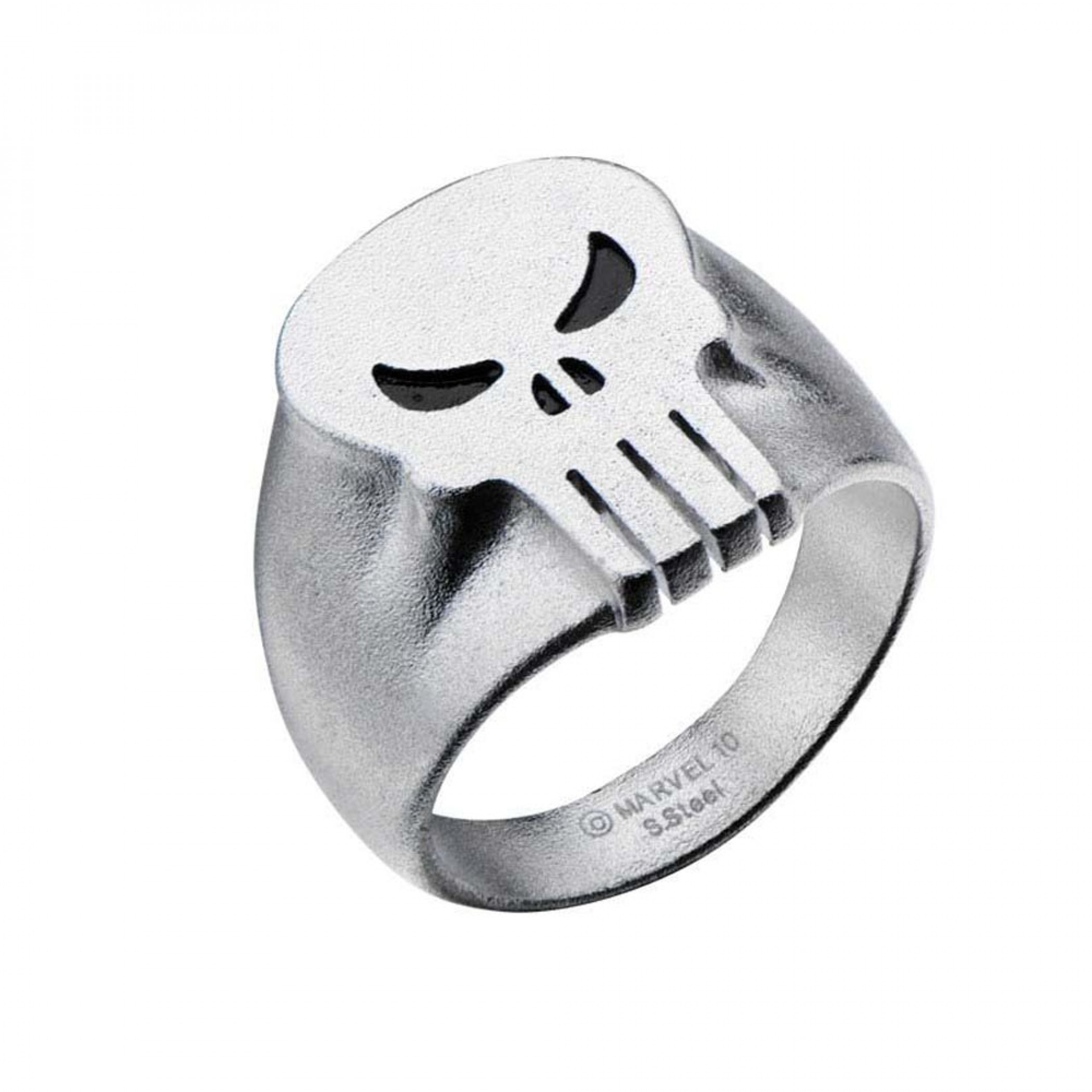 Punisher Skull Symbol Stainless Steel Silver Ring