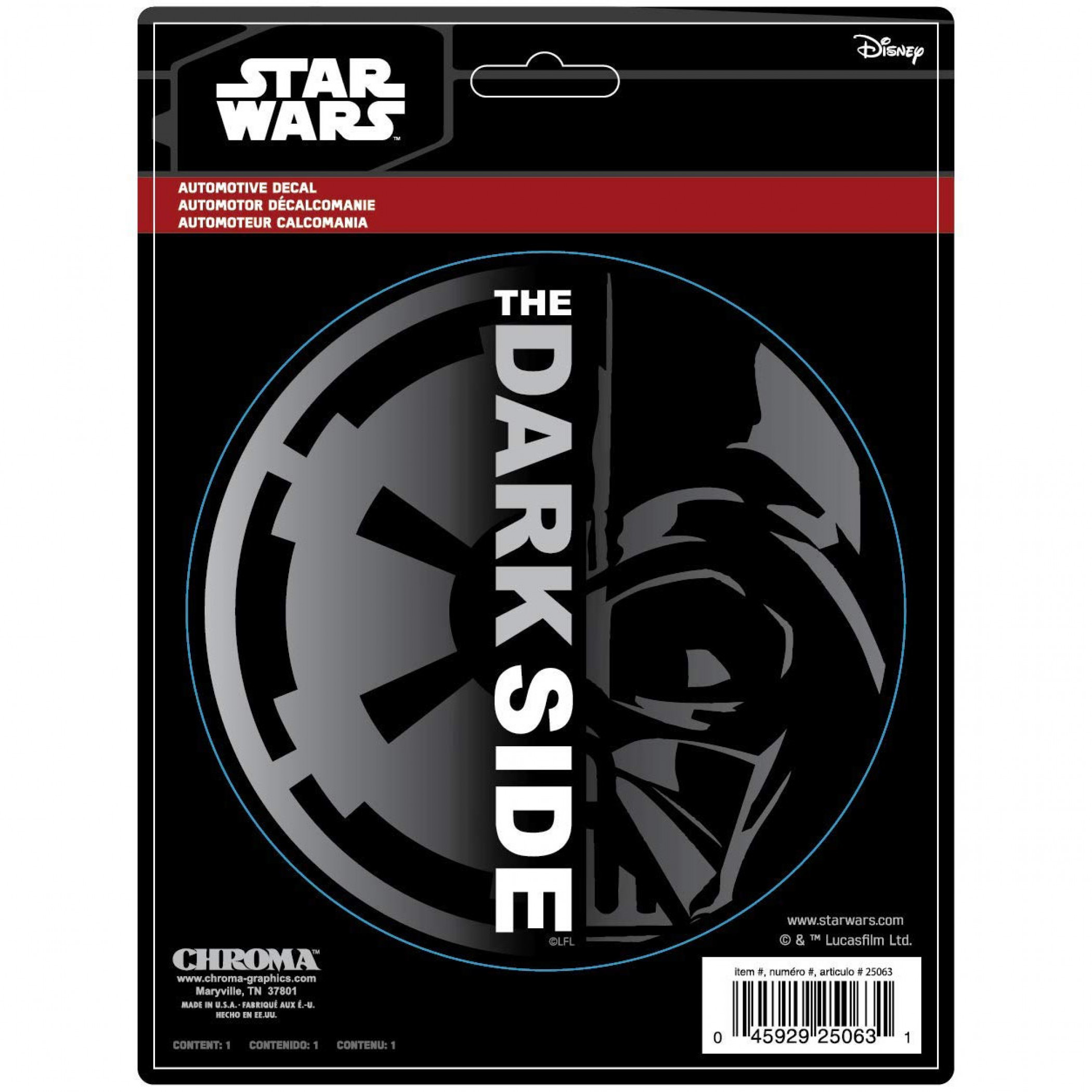 Star Wars Dark Side Darth Vader Car Emblem