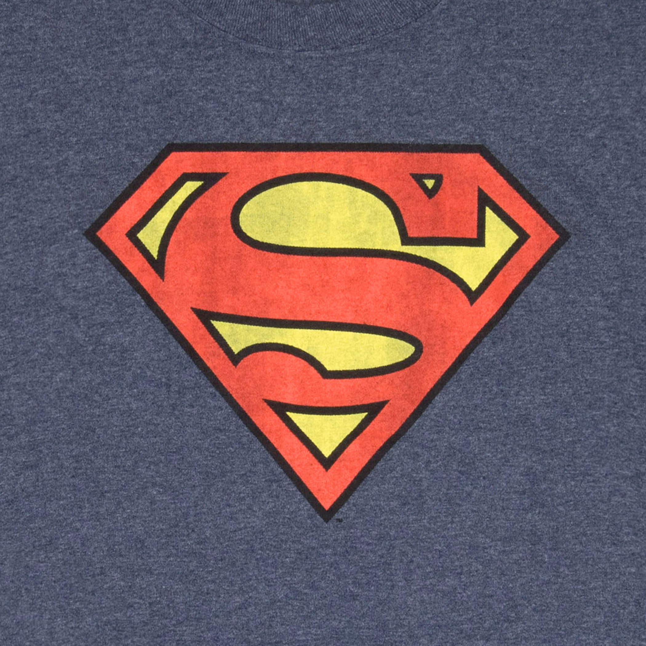 DC Comics Superman Logo Navy Heather T-Shirt