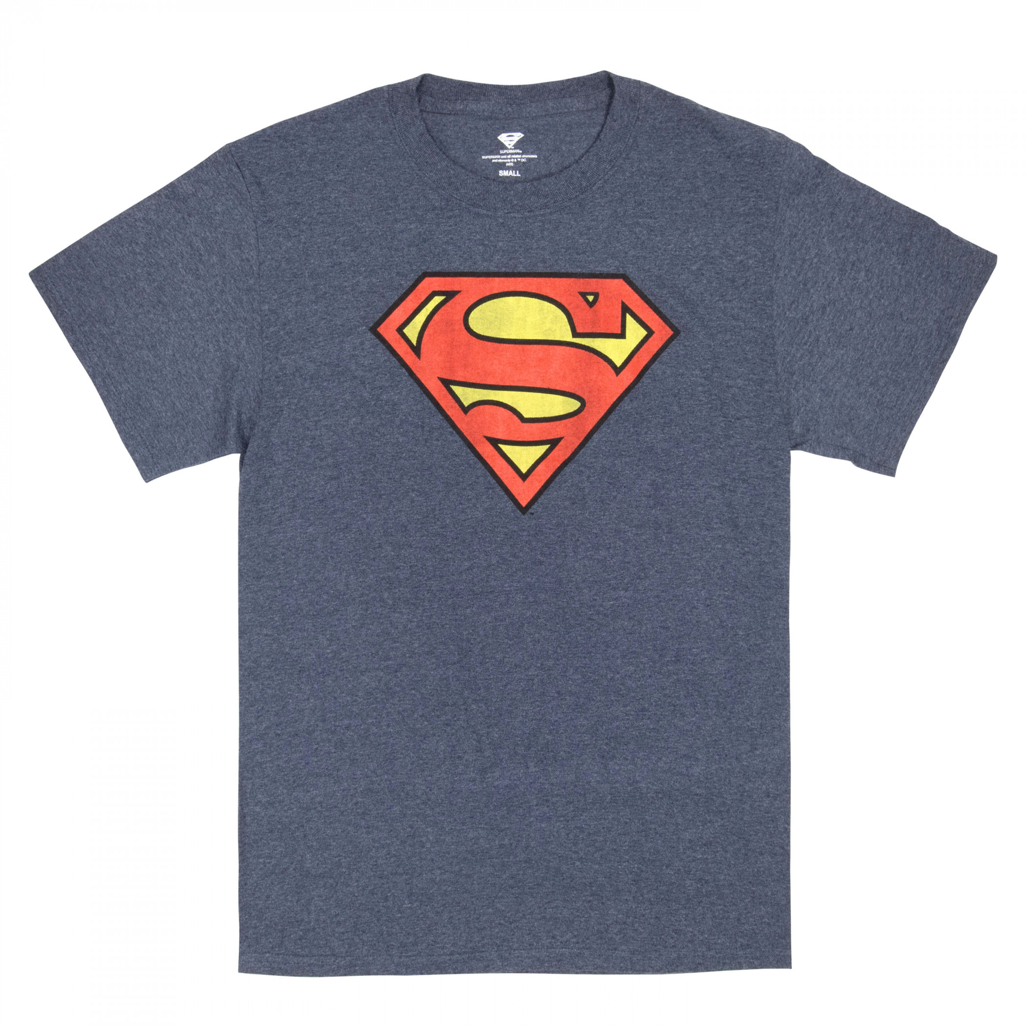 DC Comics Superman Logo Navy Heather T-Shirt