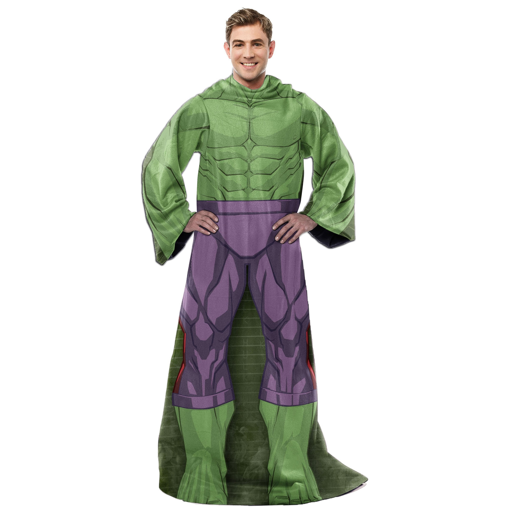 Incredible Hulk Costume Adult Throw Blanket With Sleeves