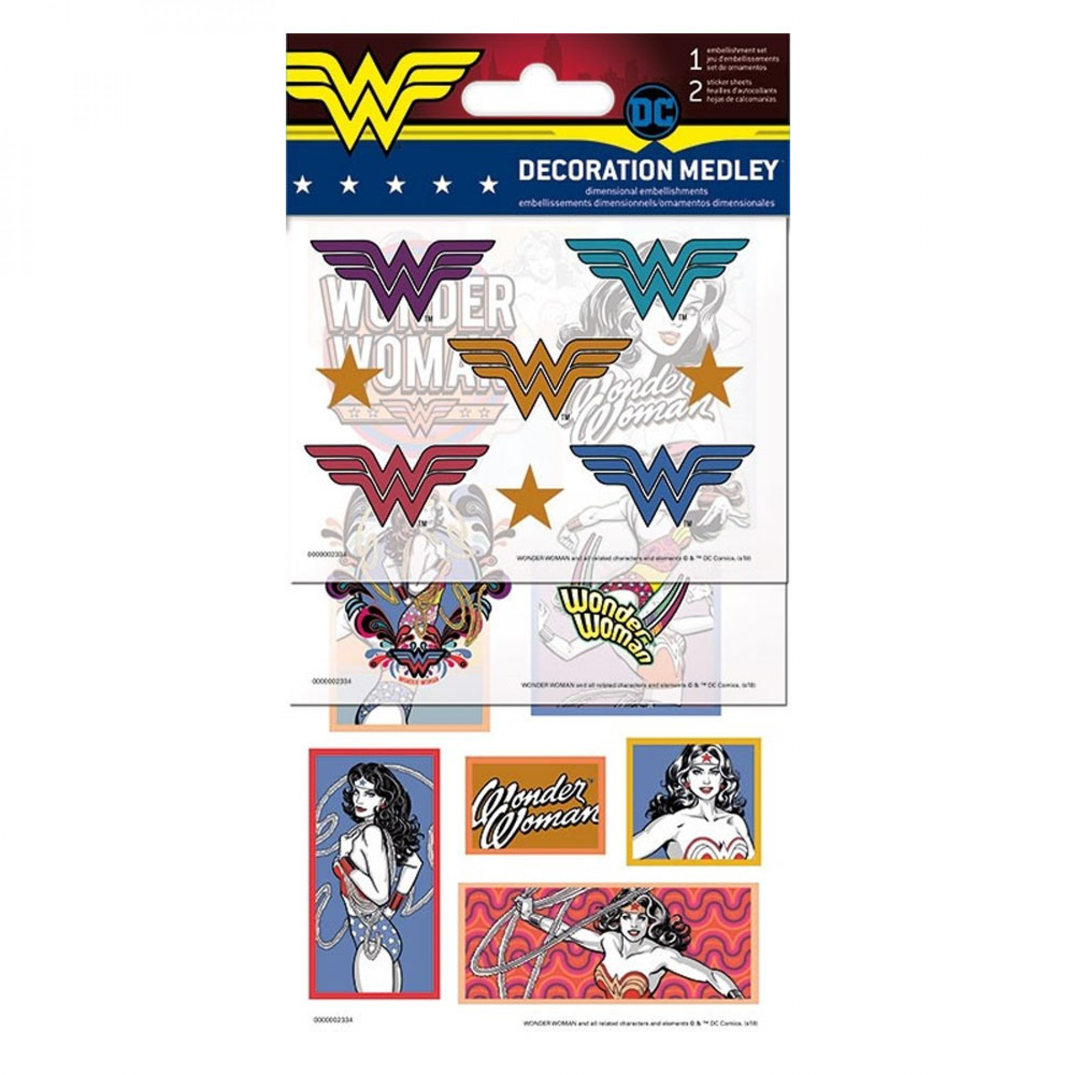 Wonder Woman Decoration Sticker Set