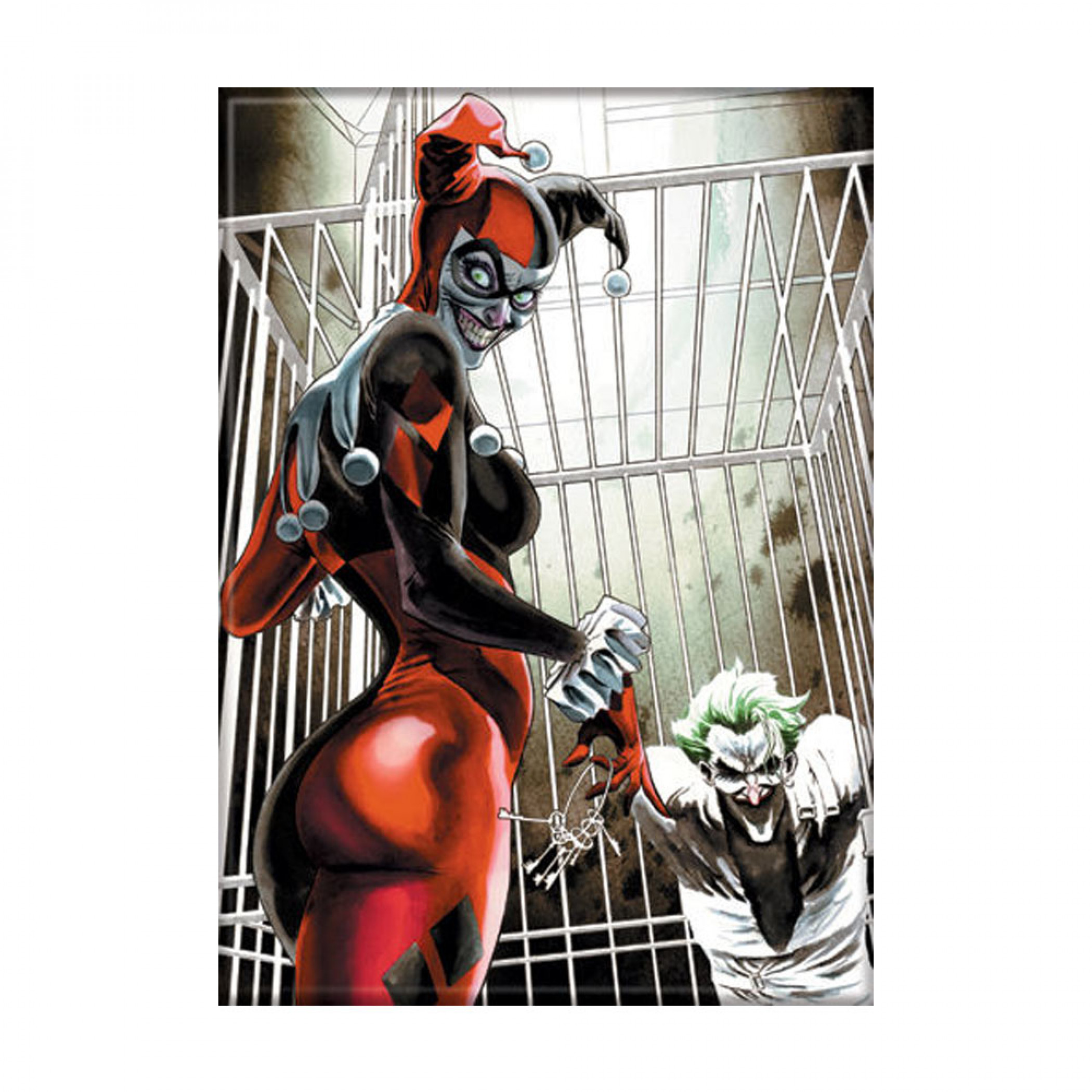 Harley with Joker in Cage Photo Magnet