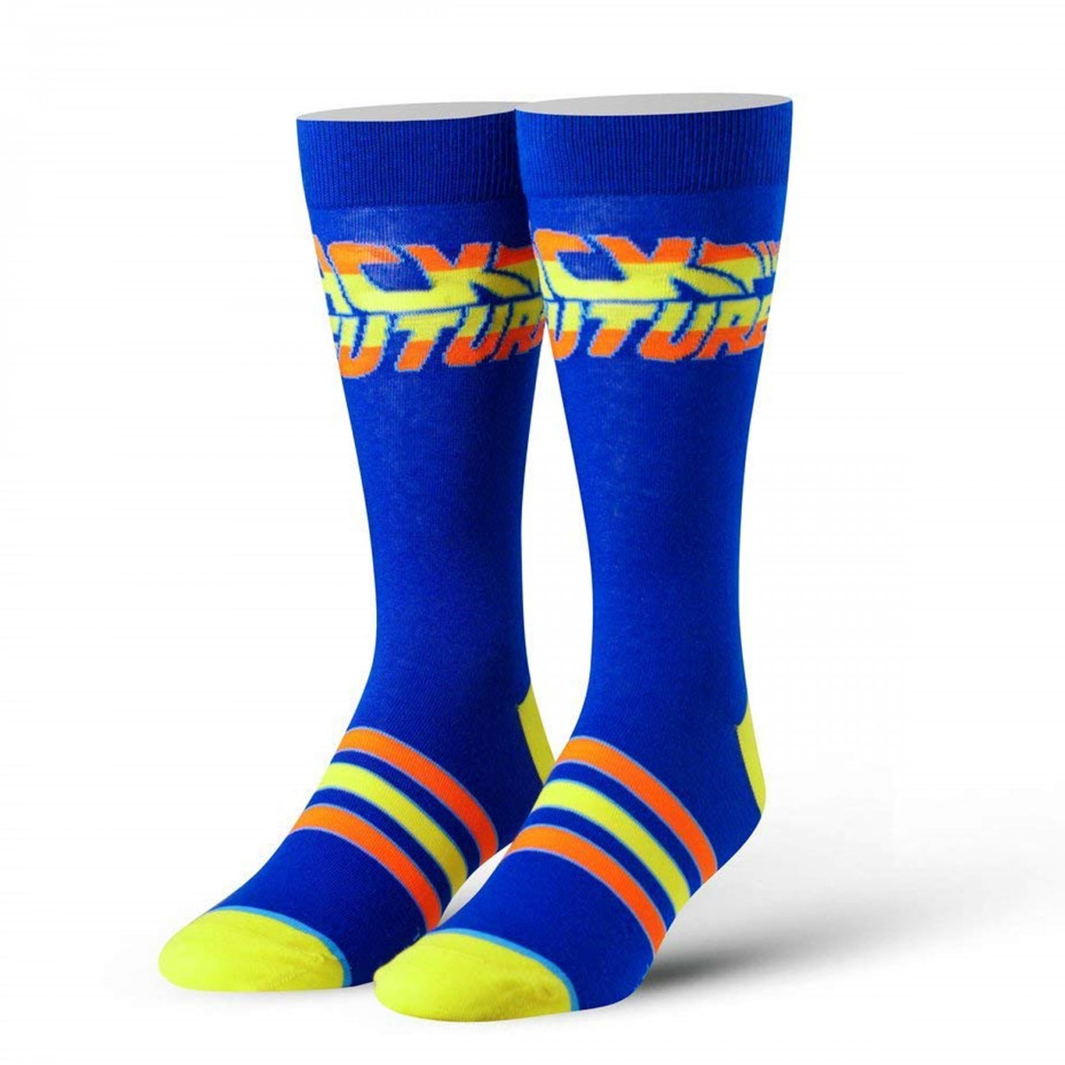Back To The Future Blue Logo Socks
