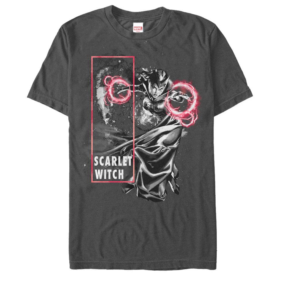 Marvel Teams Scarlet Blast Gray Mens T-Shirt