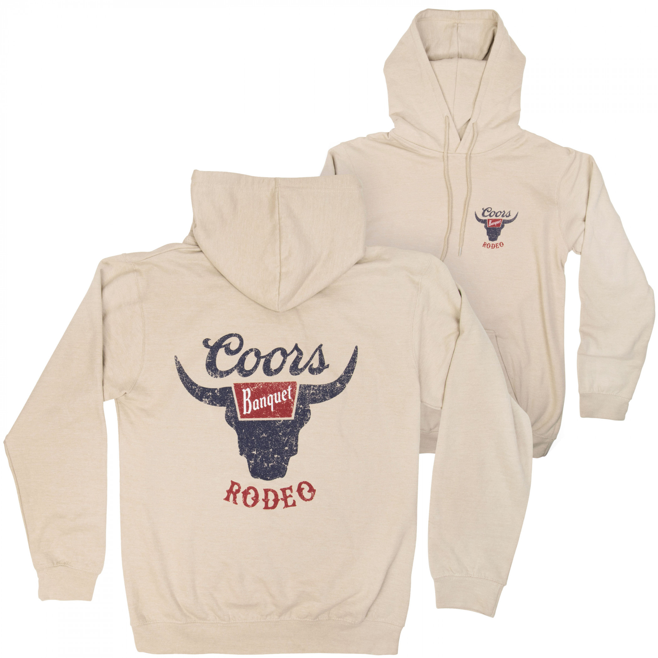 Coors Banquet Rodeo Logo Sand Pull-Over Hoodie