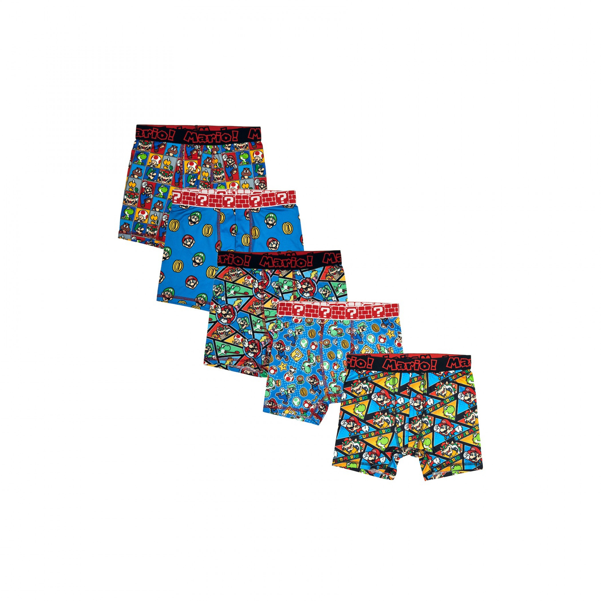 Super Mario Bros. Collages 5-Pack Boxers Briefs