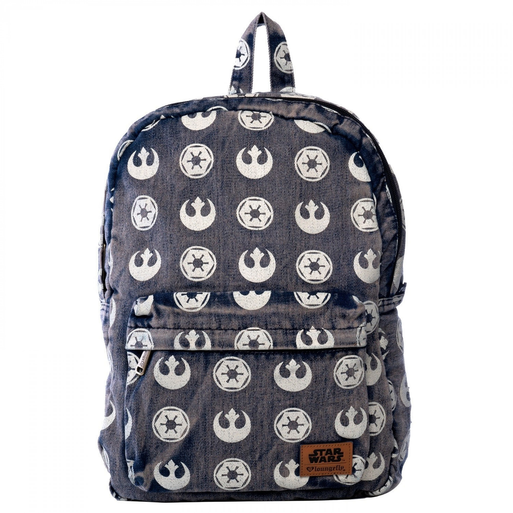 Star Wars Logos Denim Printed Backpack