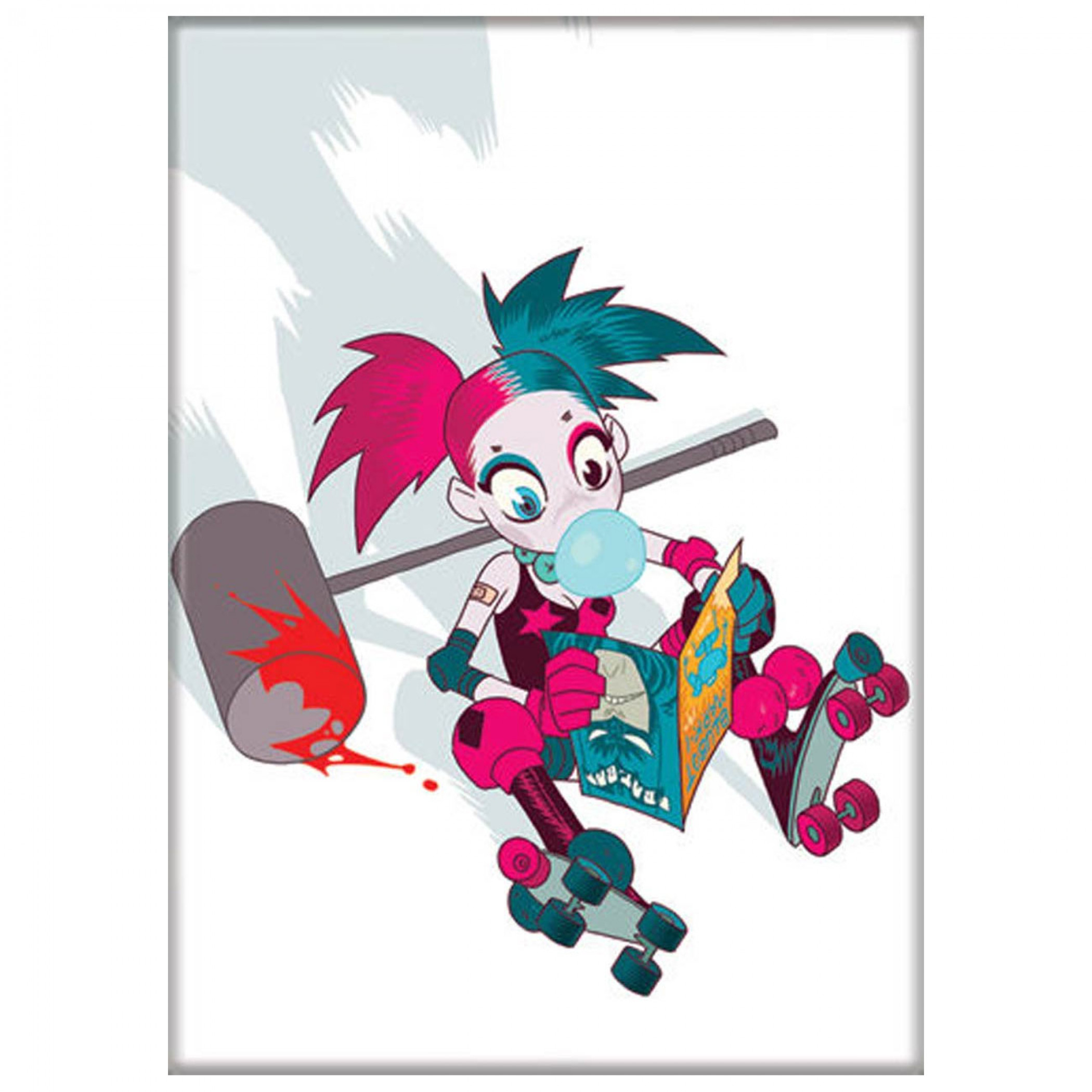 Harley Quinn Cartoon Comic Magnet