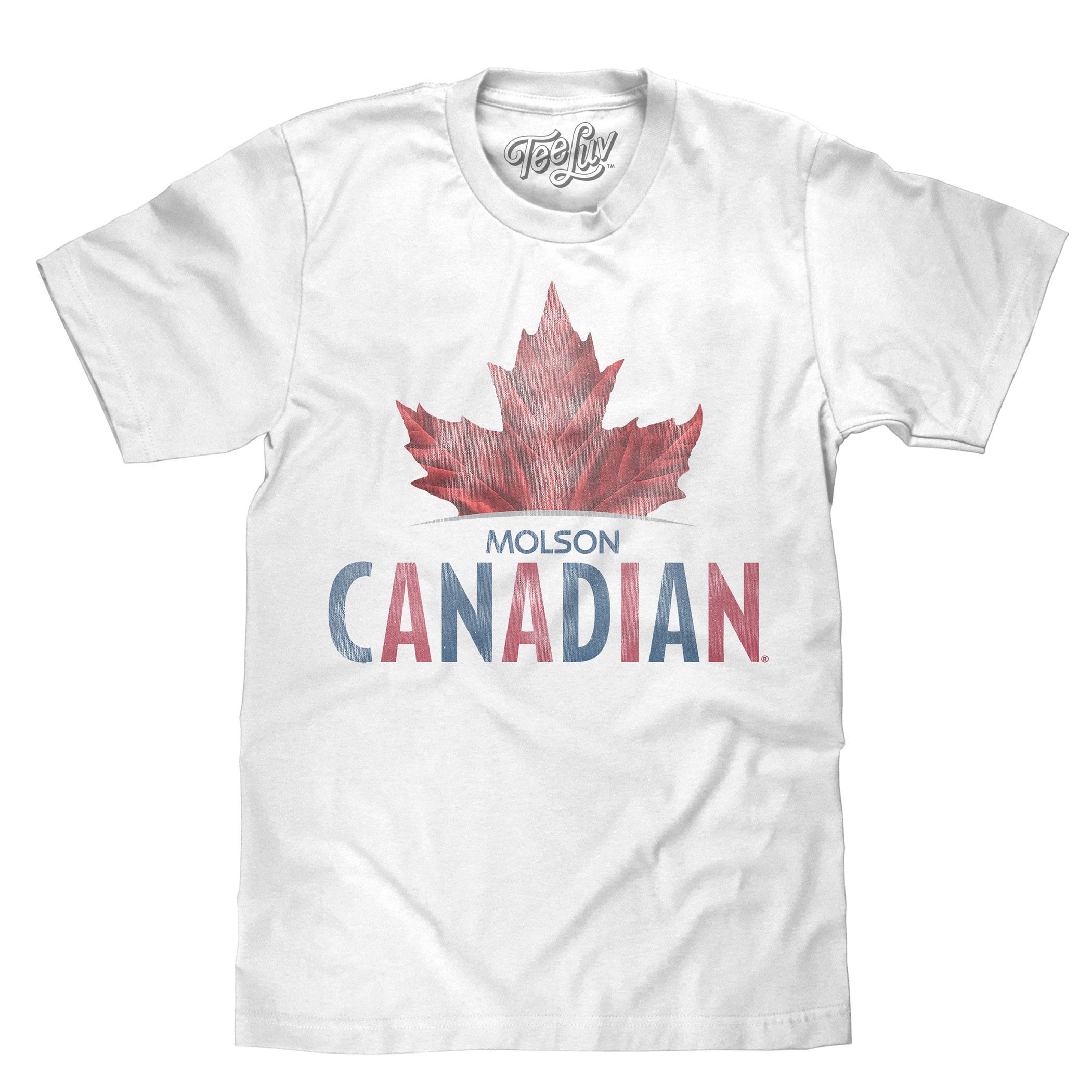 Molson Canadian Men's White Leaf Logo T-Shirt