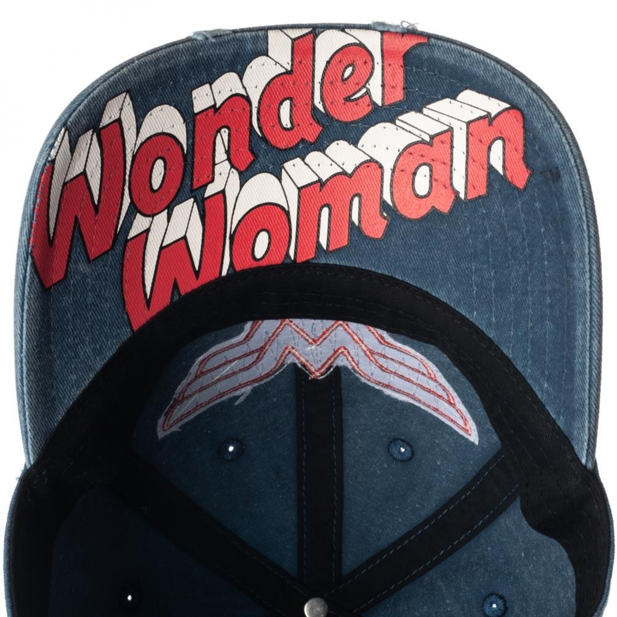 Wonder Woman Vintage Logo Pigment Dye Distressed Dad Hat