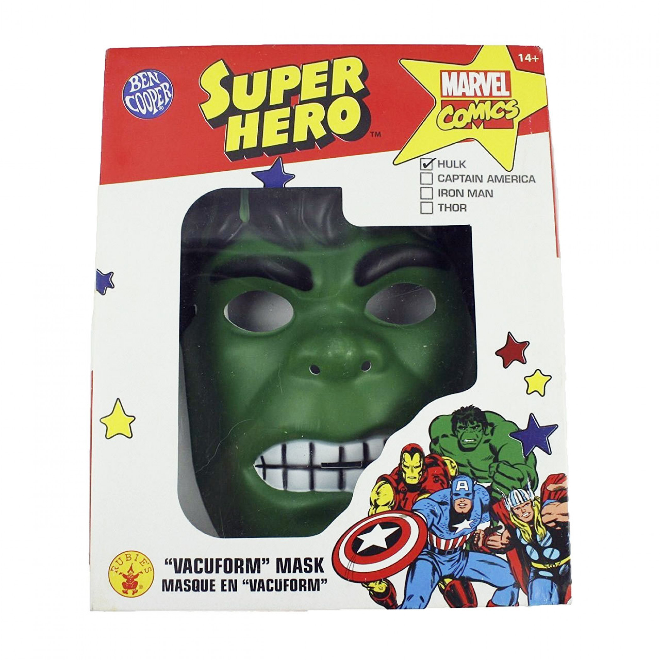 Hulk Vintage Style Ben Cooper Costume Halloween Mask