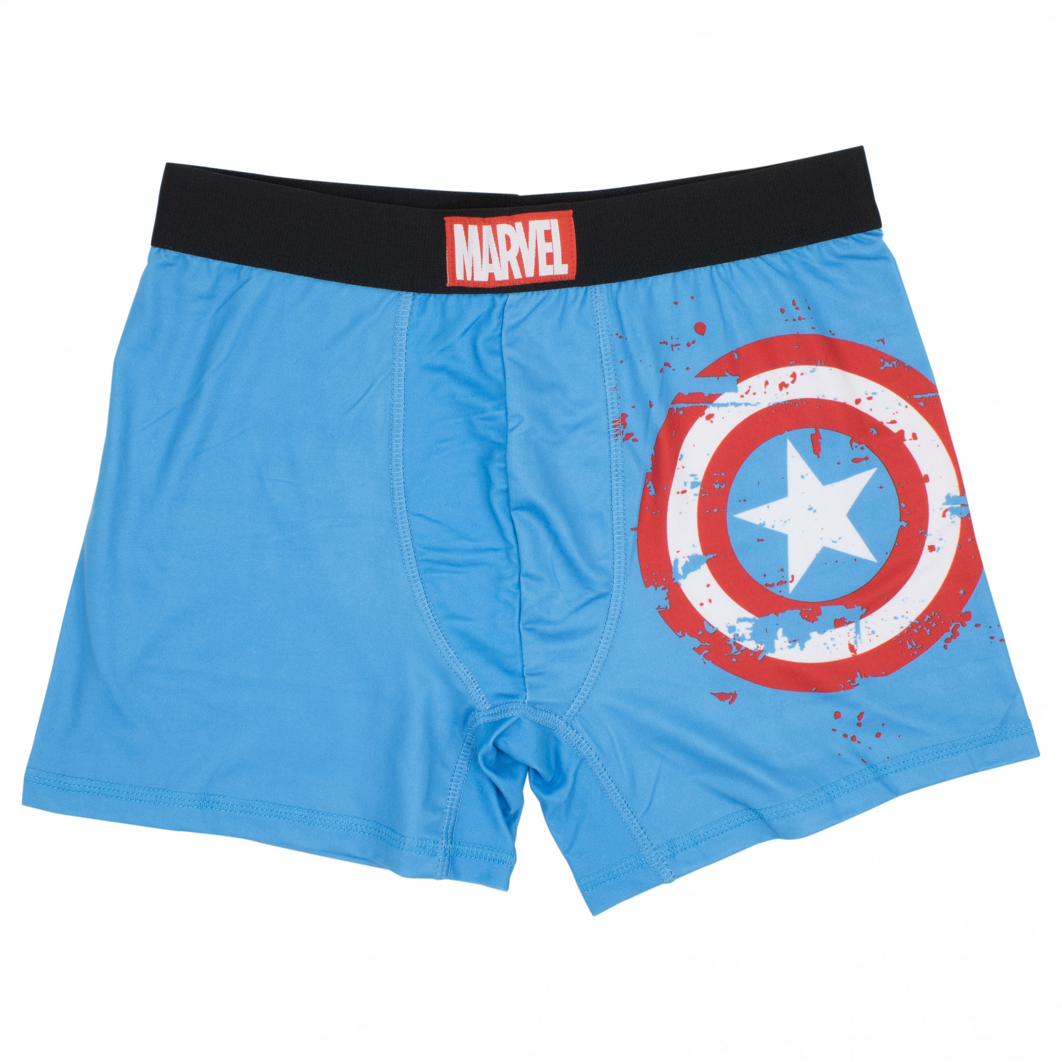 Captain America Distressed Shield Underwear Boxers Briefs