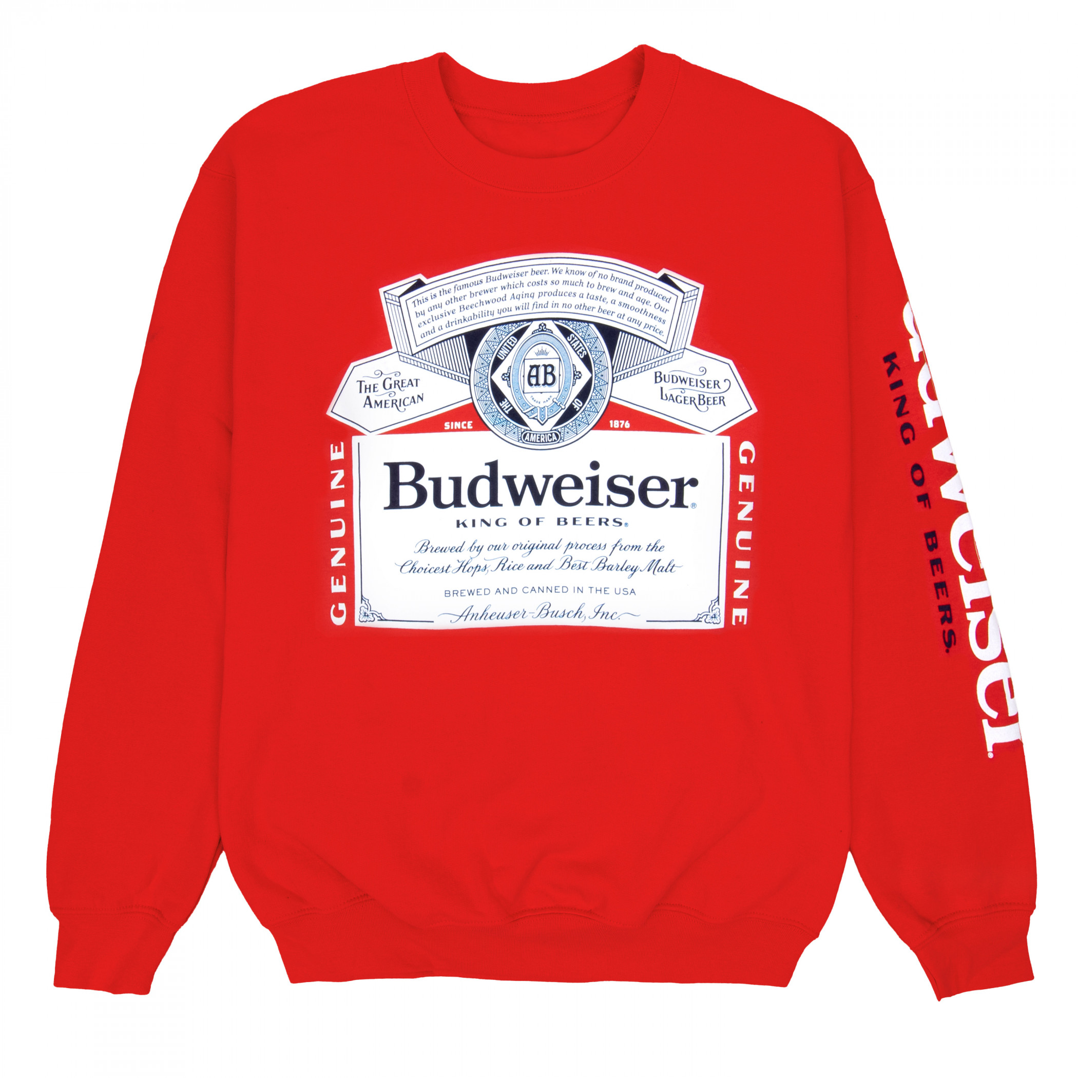 Budweiser Beer Sleeve Print Long Sleeve Shirt - WearYourBeer