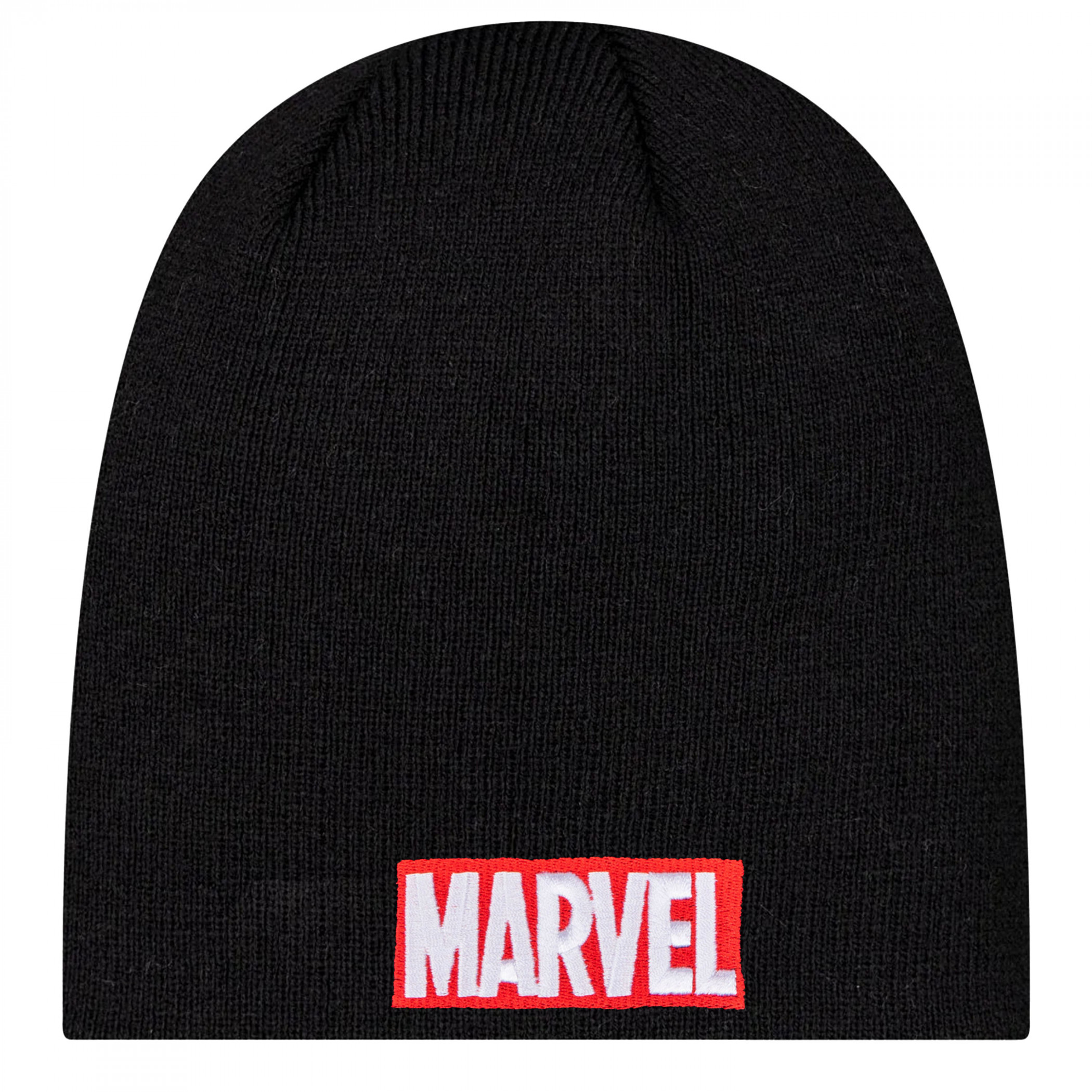 Marvel Brand Red Text Logo Knit New Era Beanie