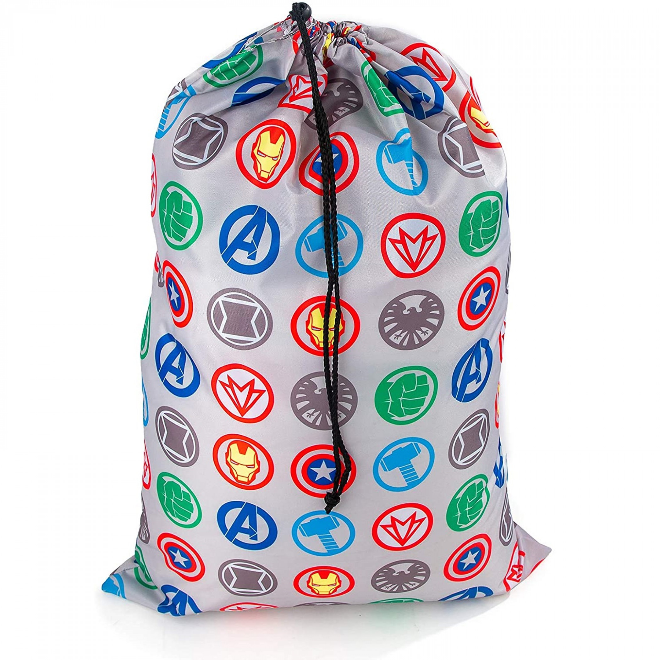 Avengers United Character Symbols Drawstring Laundry Bag