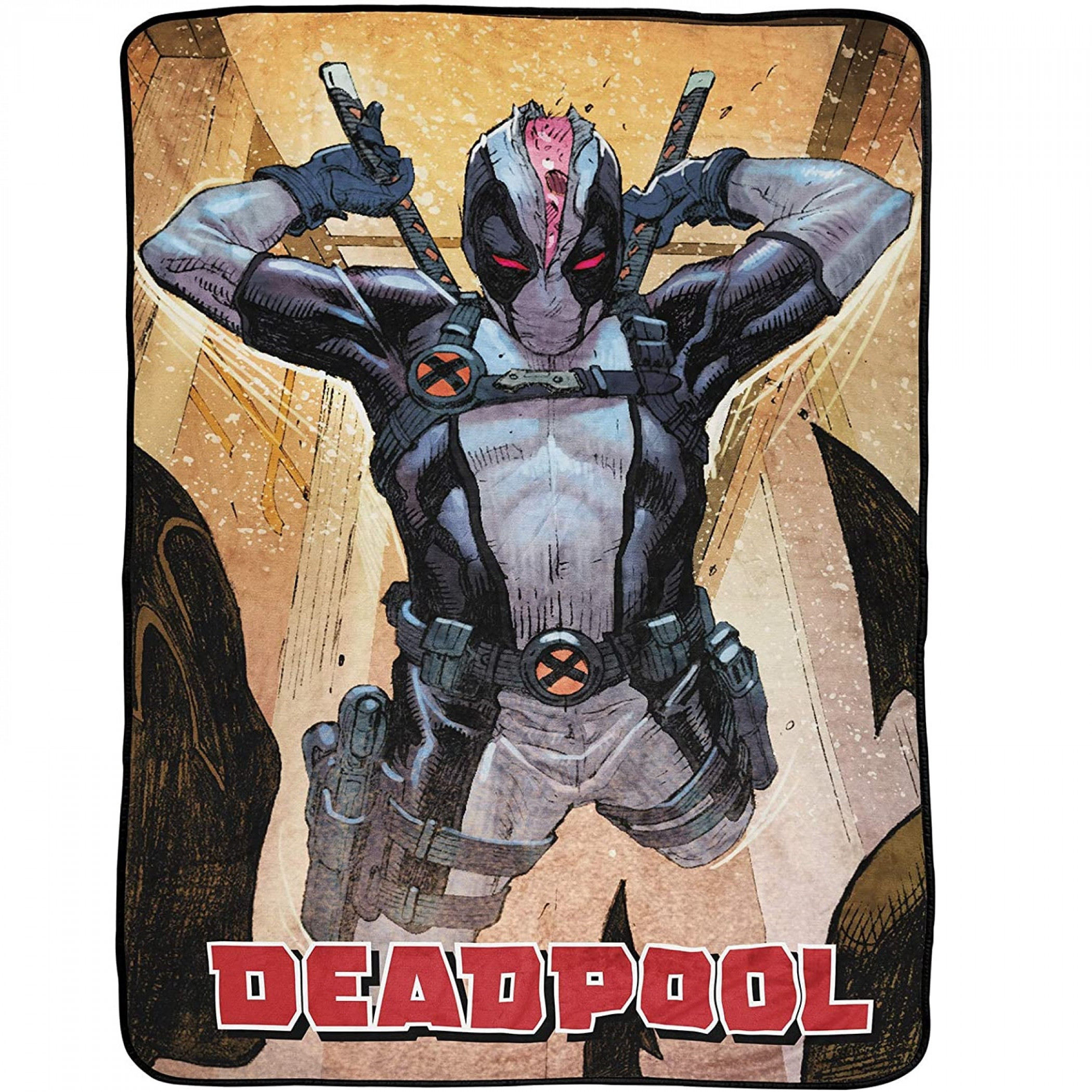 Marvel Deadpool X-Force Costume 46 x 60 Throw Blanket