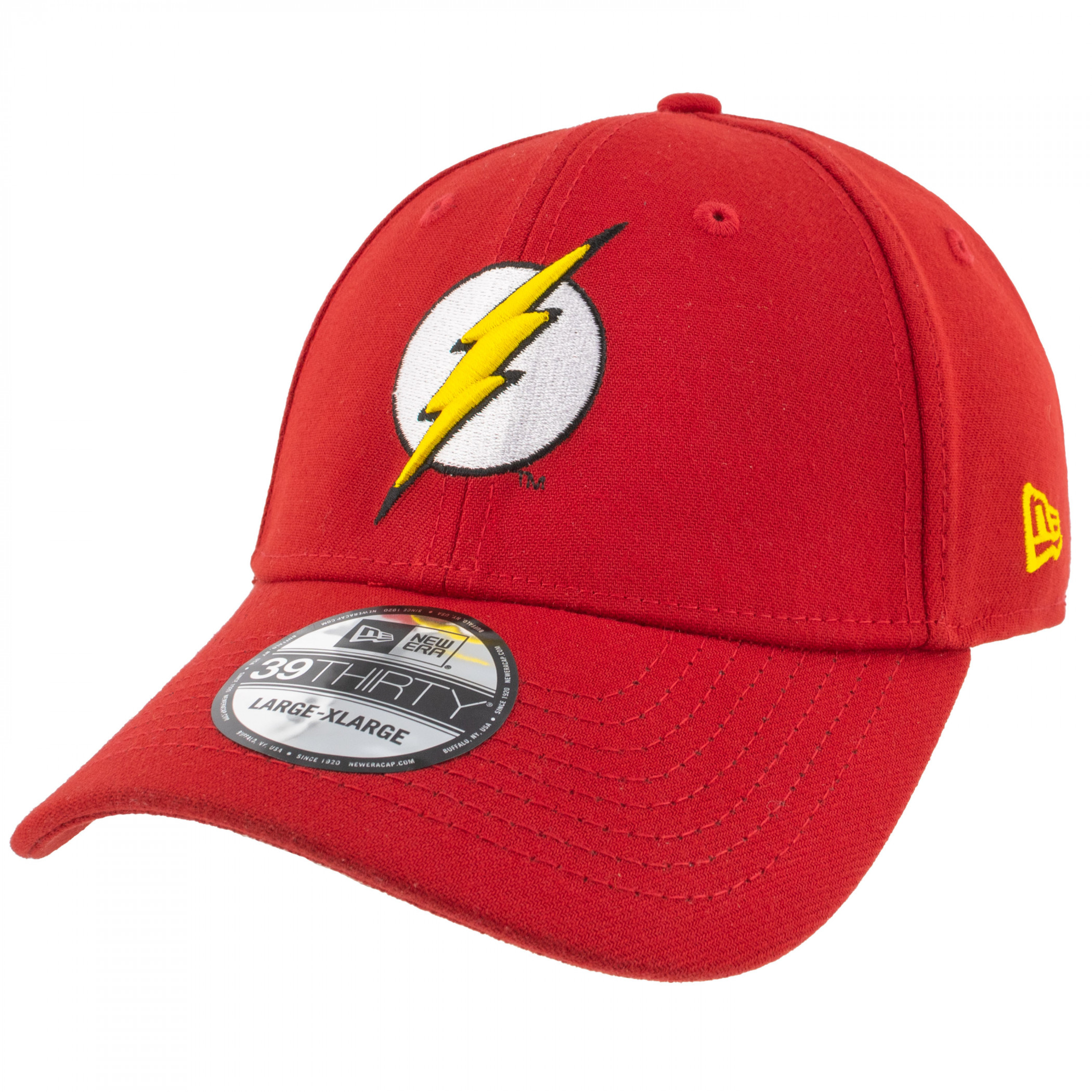 The Flash Classic Symbol Color Block New Era 39Thirty Fitted Hat