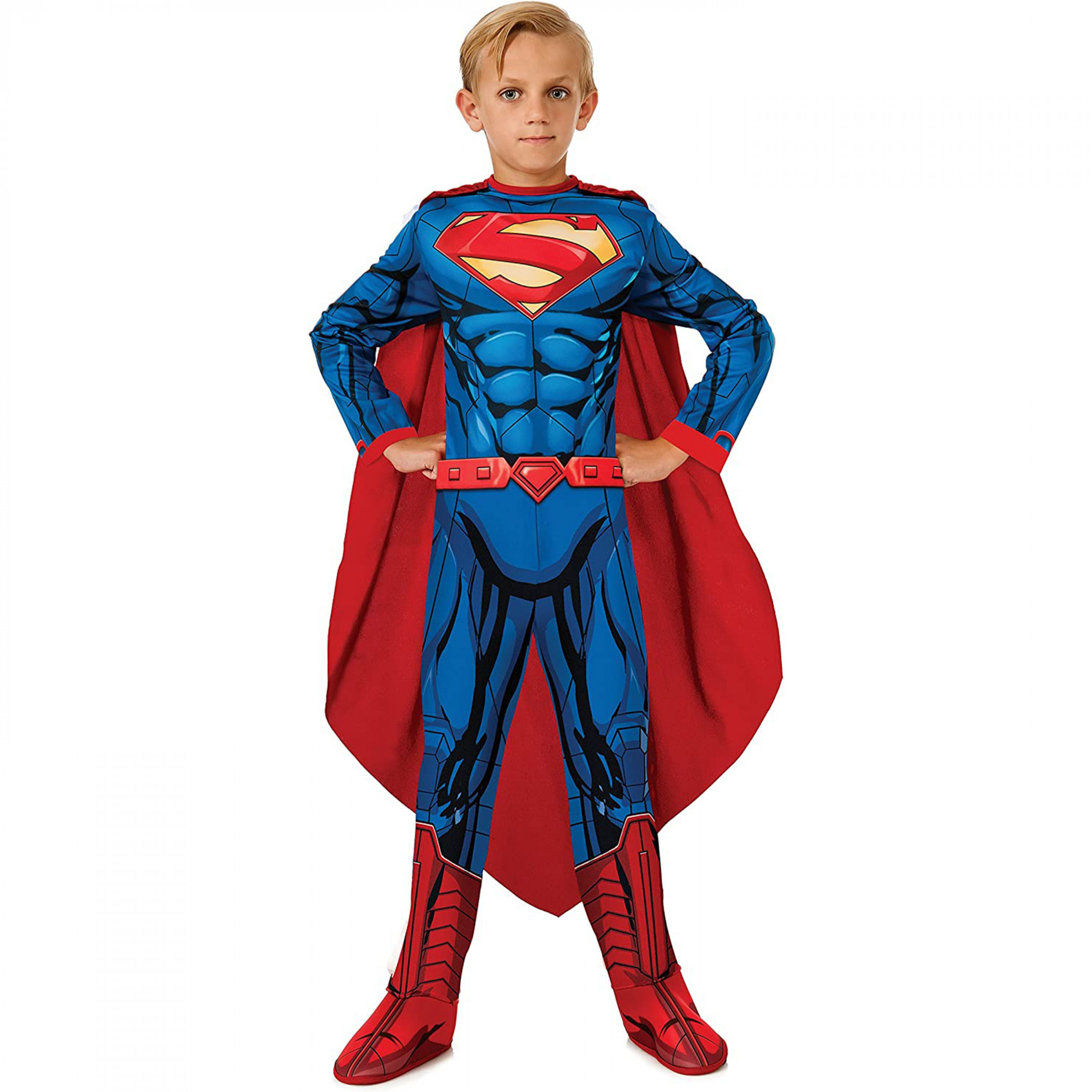 Superman Full Suit with Cape Deluxe Kid's Costume