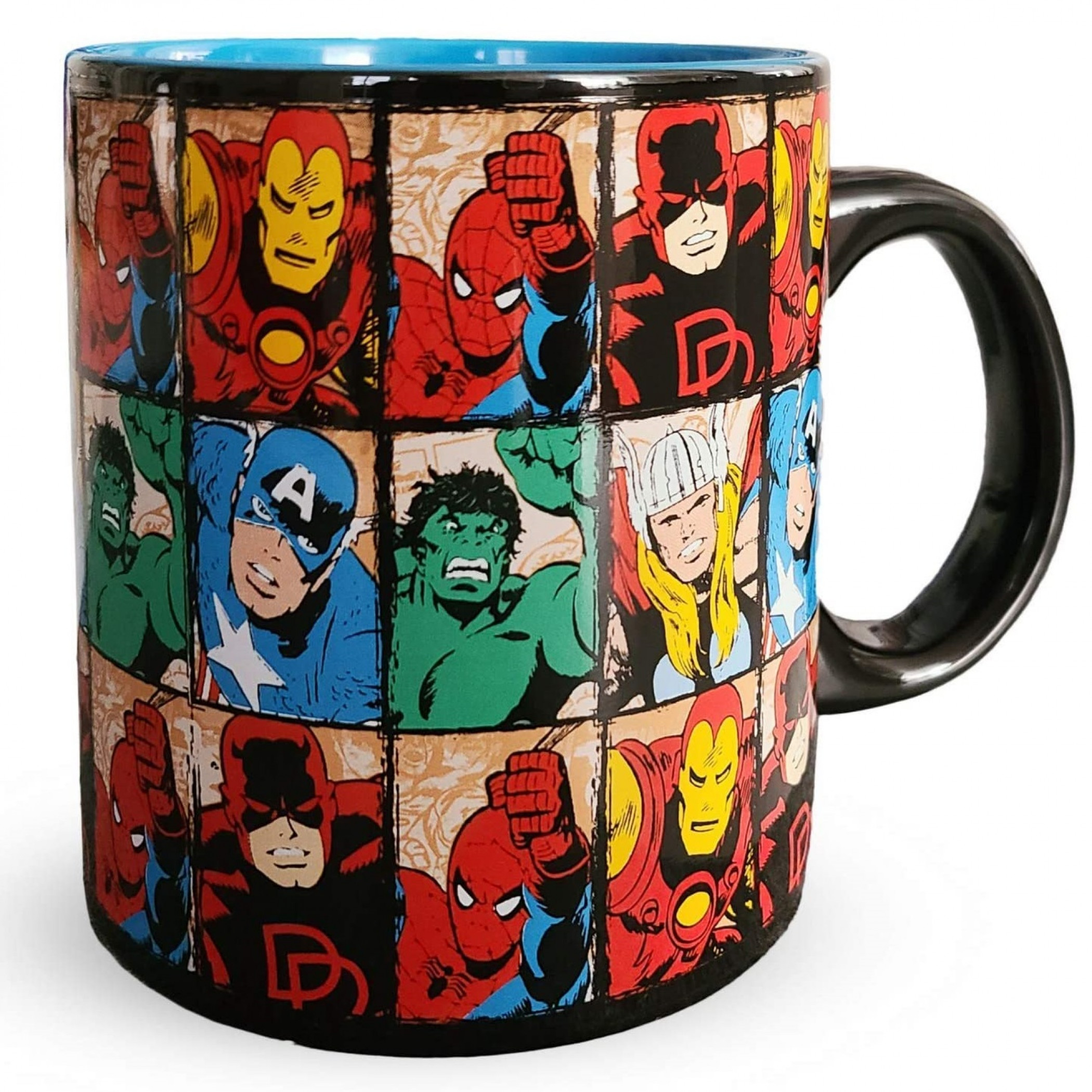 Marvel Comics Repeated Heroes Faces 20 Ounce Ceramic Mug