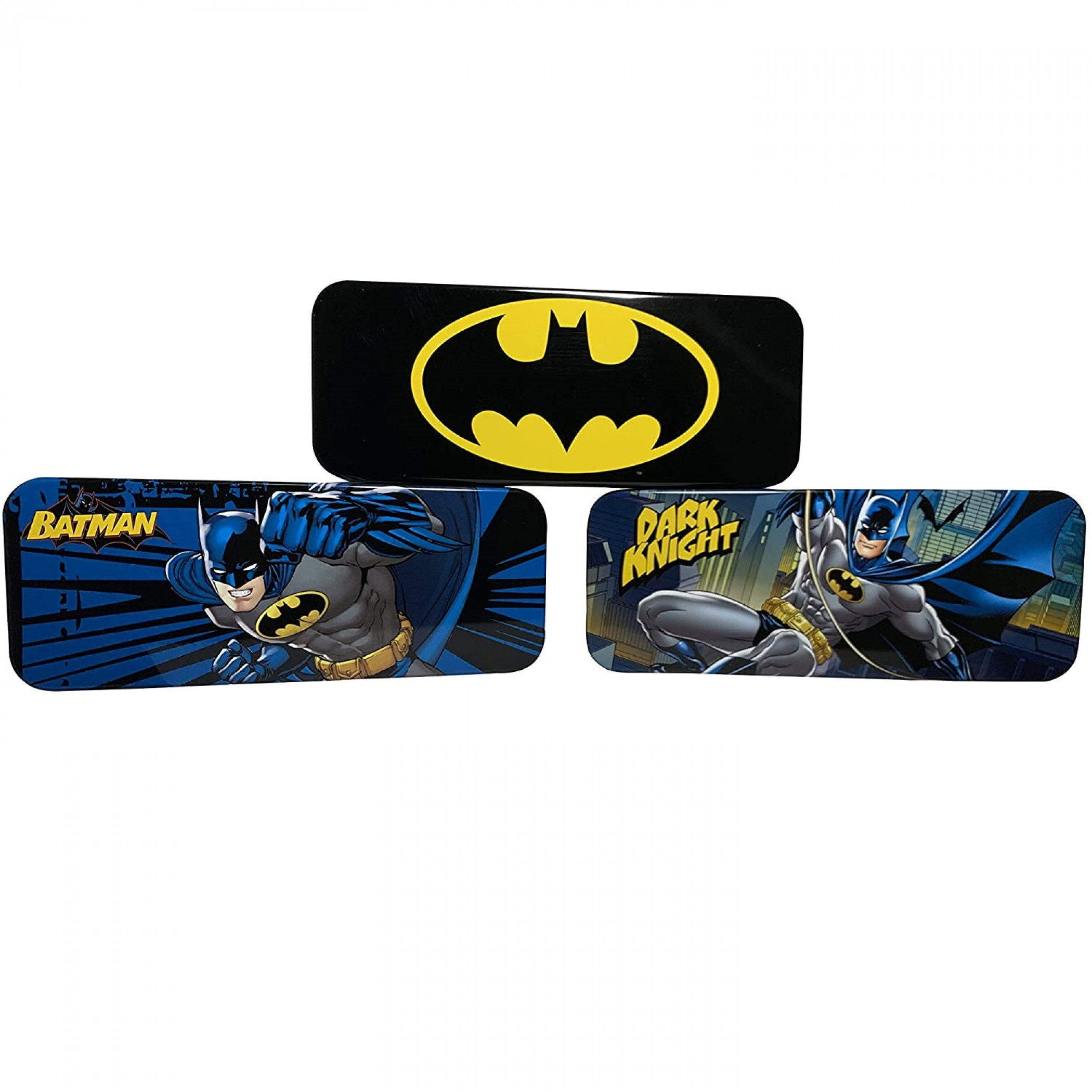 Batman DC Comics Bat Symbol And Character 3-Piece Pencil Box Set
