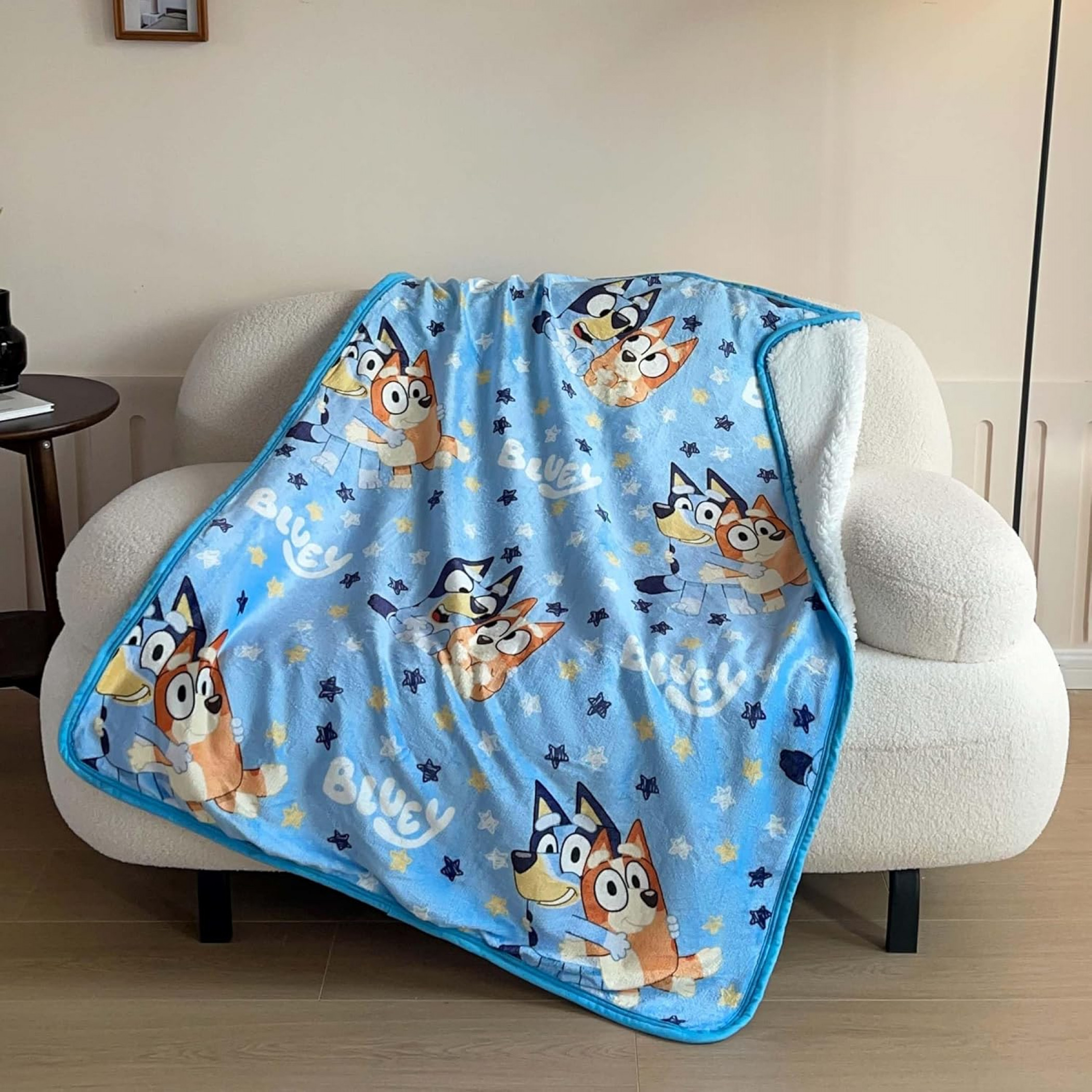 Bluey Hugs and Stars 46" X 60" Silk Touch Throw Blanket