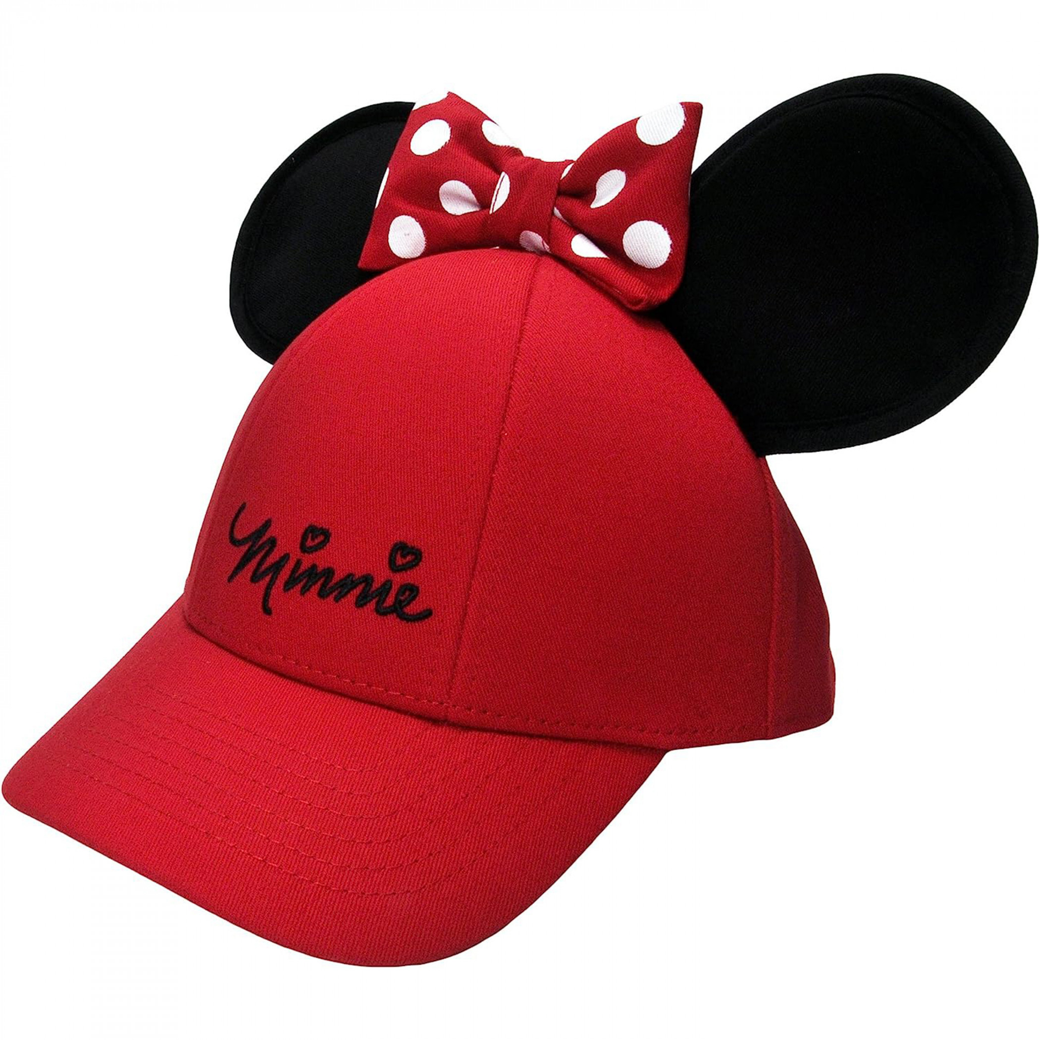 Minnie Mouse Signature Embroidered Youth Cap with 3D Ears and Bow