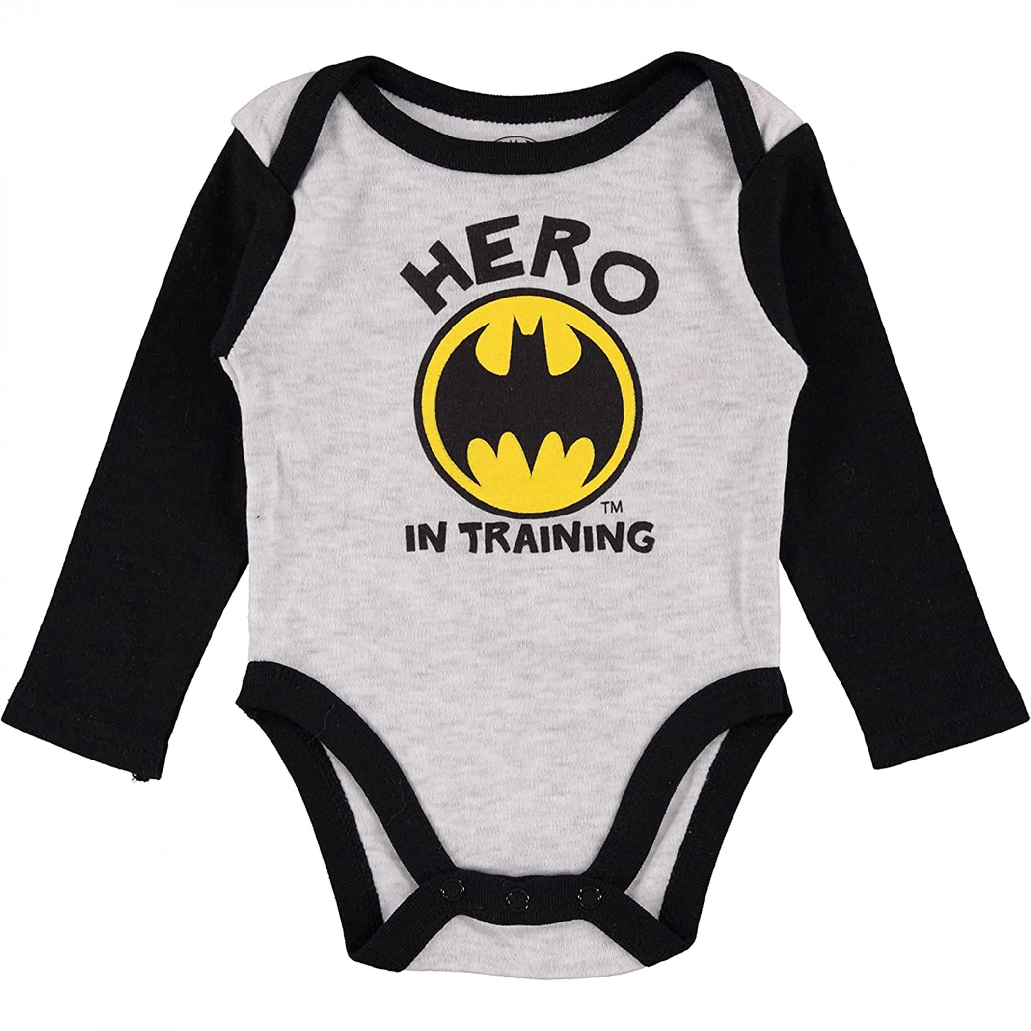 Batman Hero In Training 3-Piece Infant Bodysuit Pant and Hat Set
