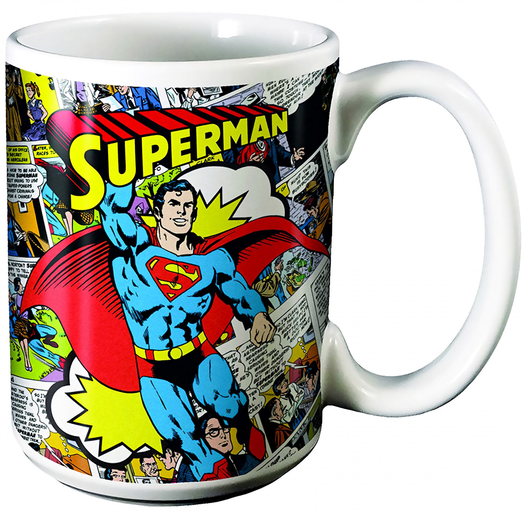 NEW UNUSED #17045 DC Comics Superman S Chest Logo Clear Acrylic Coffee Cup 