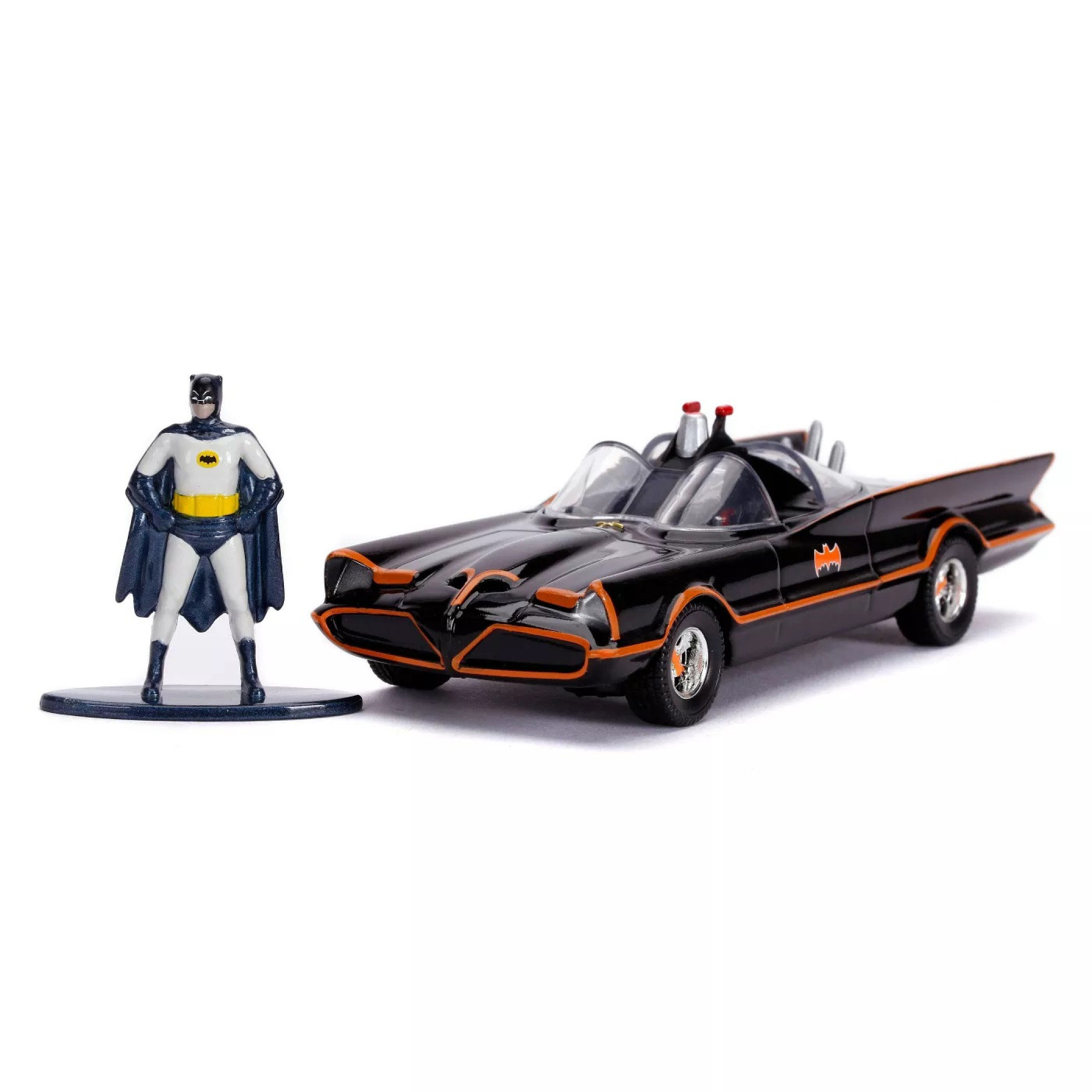 Batman 1966 Classic Batmobile & Figure 5' Diecast Metal Movie Car by Jada  Toys