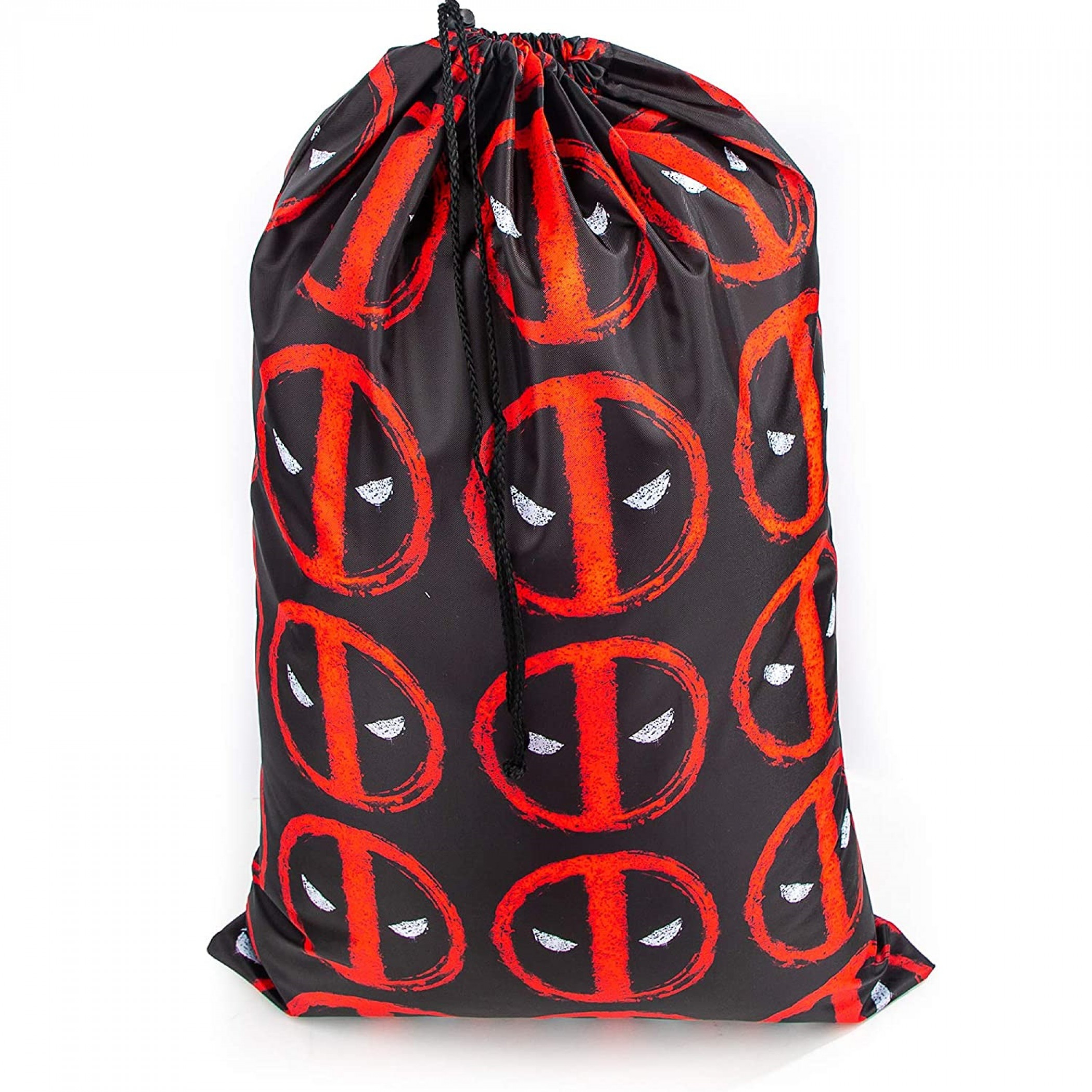 Deadpool Face Symbols Drawsting Laundry Bag
